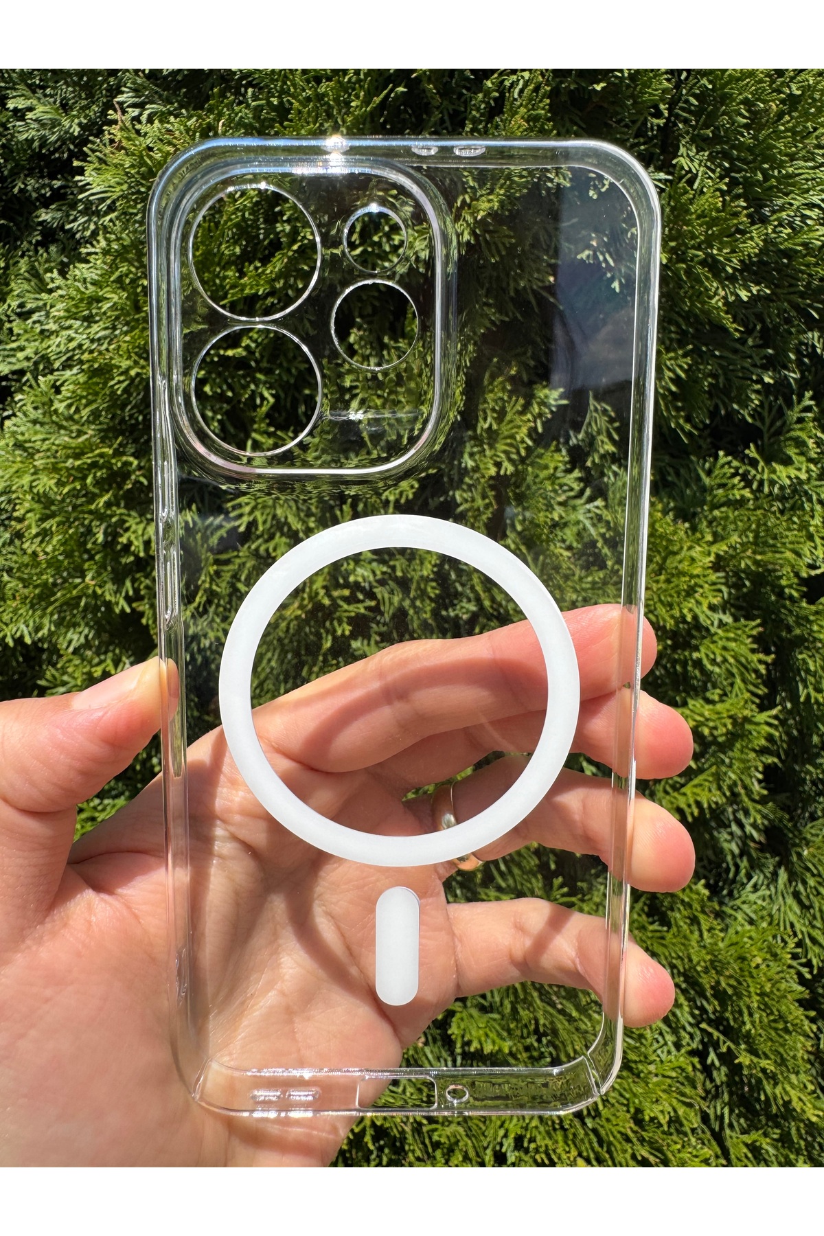 Oppo Reno 15 Pro Uyumlu Kılıf İnce Sert Sararmaz Magsafe Kamera Korumalı Koruyucu Dayanıklı Transparan Arka Kapak