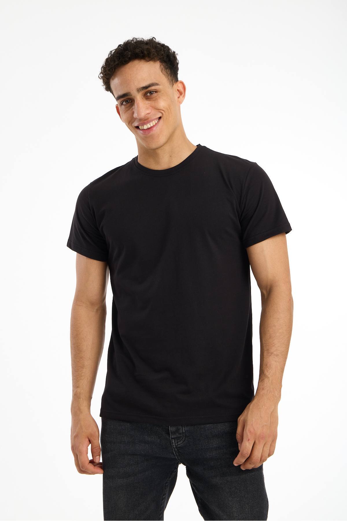RAPHMOND İSVEÇ KALİTESİ Regular Kesim %100 Pamuk Bisiklet Yaka Premium Tişört/T-Shirt görsel 5