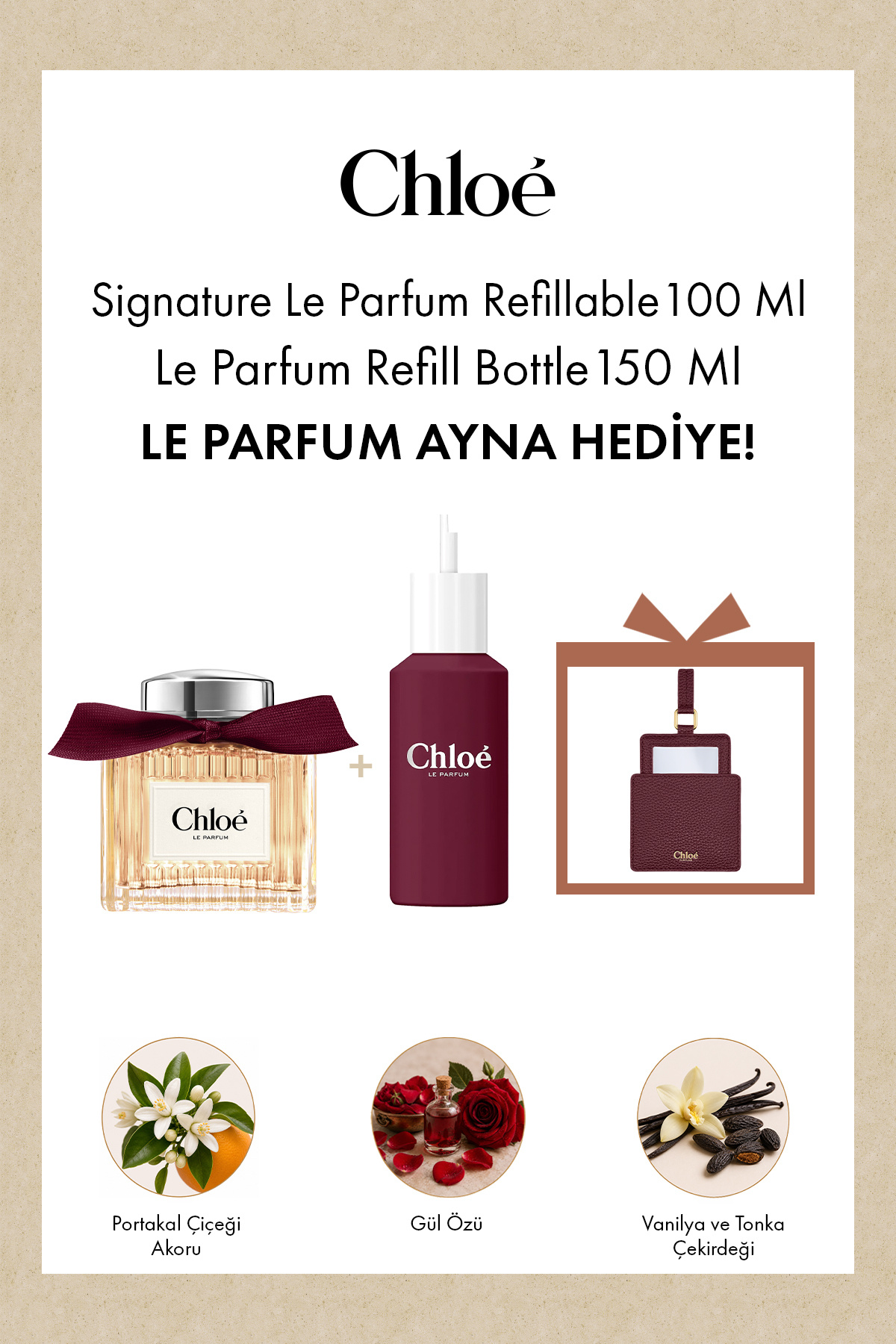 CHLOE Signature Le Parfum 100 ML + 150 ML Refill + Ayna — 8681003006583