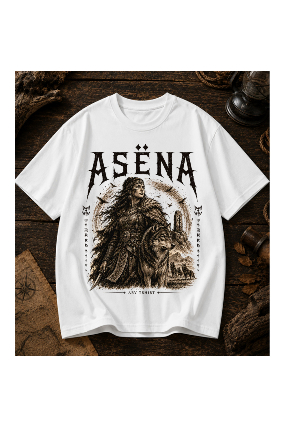 Arv T-shirt Oversize Design Turkishness Asena T-Shirt