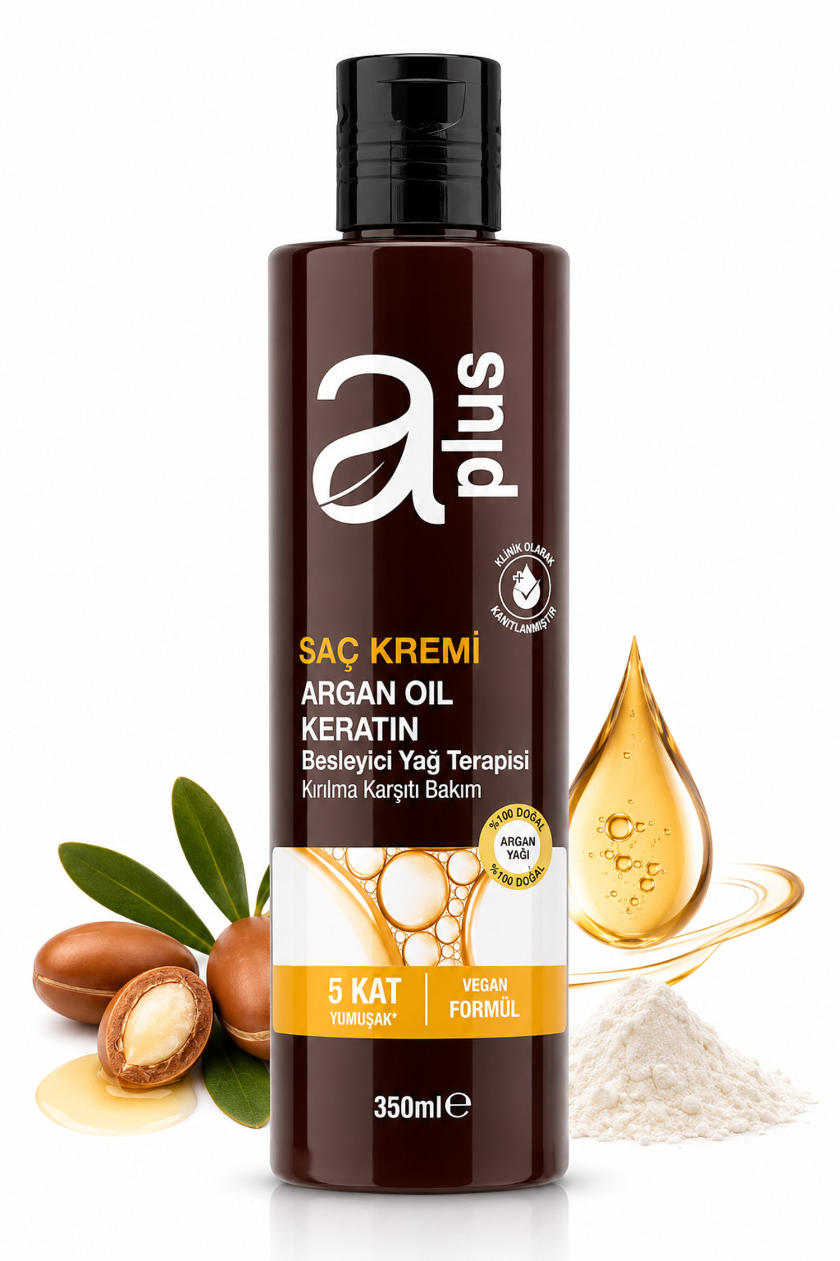 Genel Markalar A Plus Argan Yağı ve Keratin Saç Kremi 350 ml – Besleyici Bakım, Kırılma Karşıtı, Kolay Tarama — aplussaçkremikırılmakarşıtıarvenza