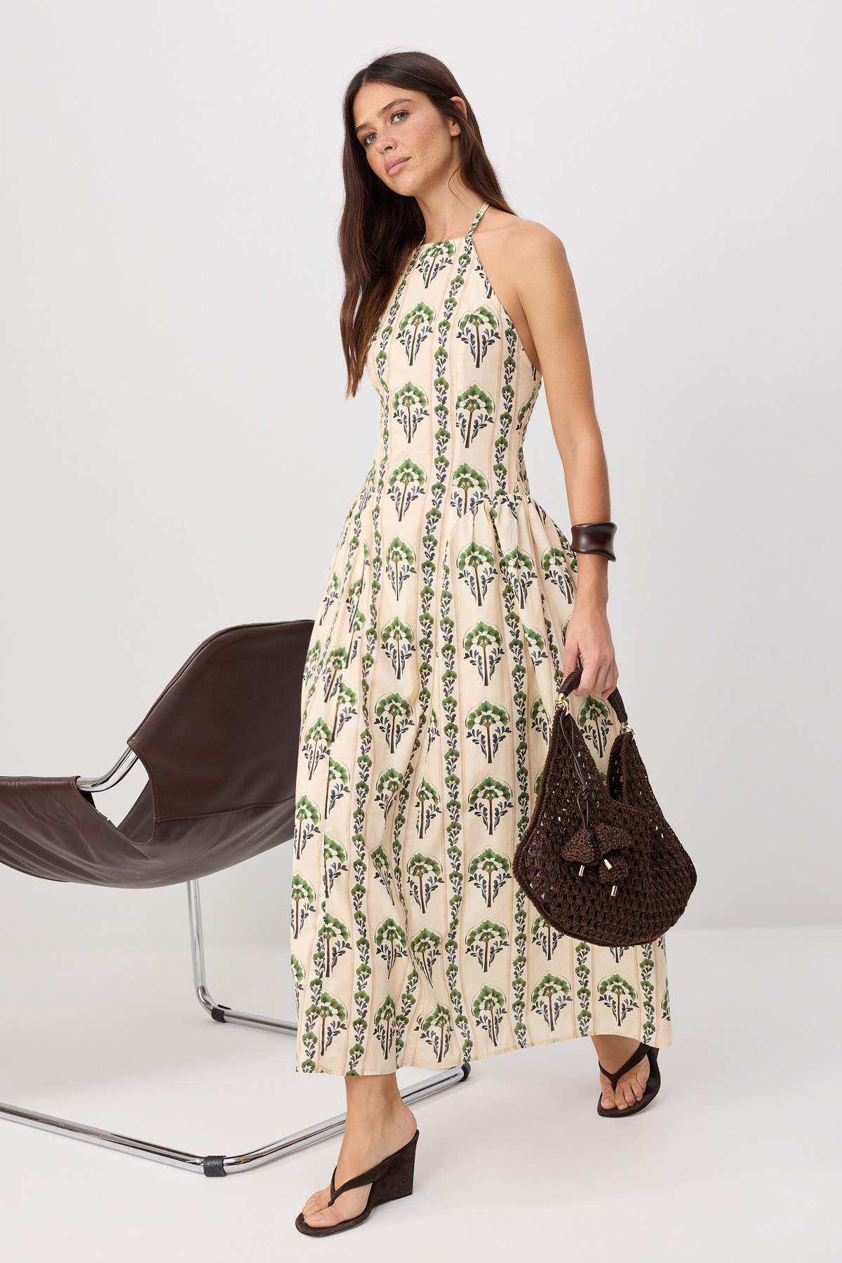 Trendyolmilla Çok Renkli Midi Dokuma Elbise TWOSS26EL00657