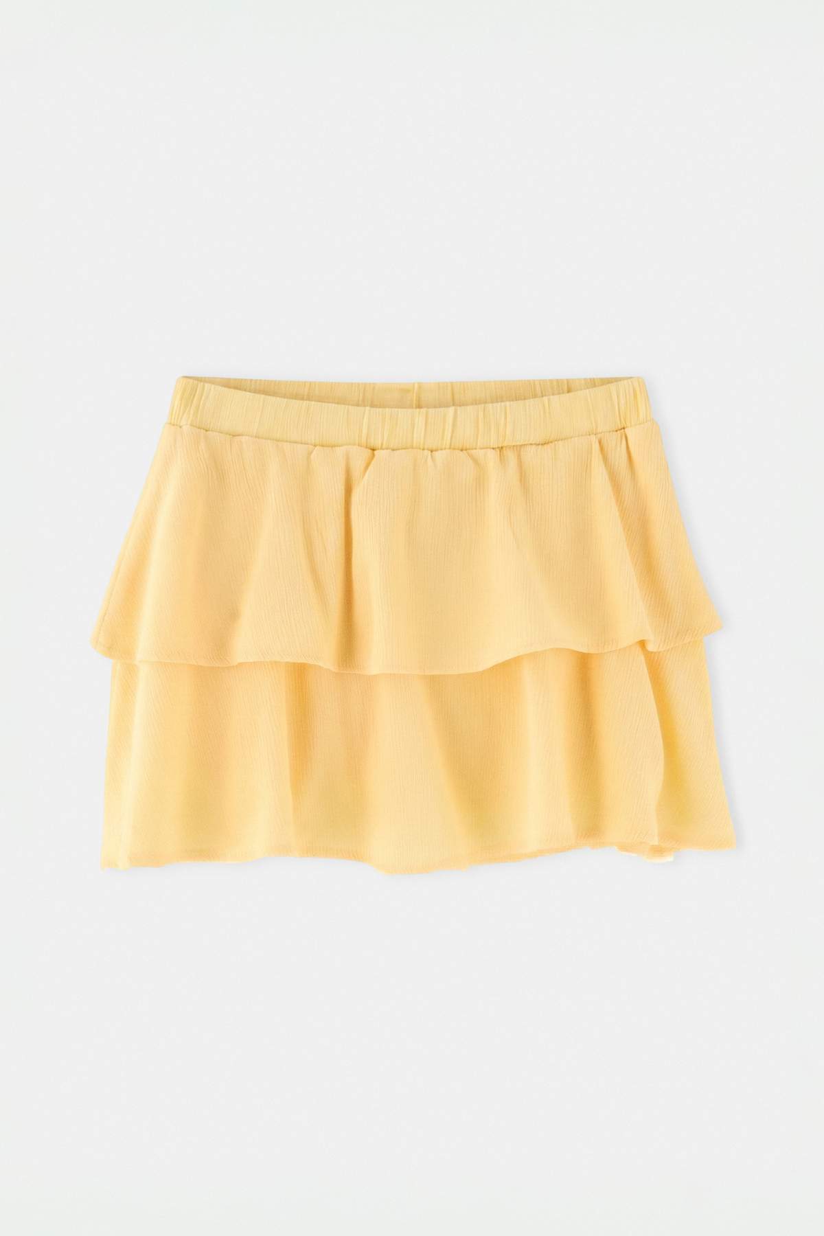 Trendyolmilla Kids Açık Sarı Midi Düz Dokuma Etek TKDSS26ET00015
