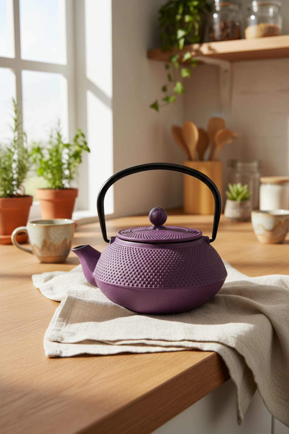 Linden Hyacinth Cast Iron Teapot 750 ml Purple
