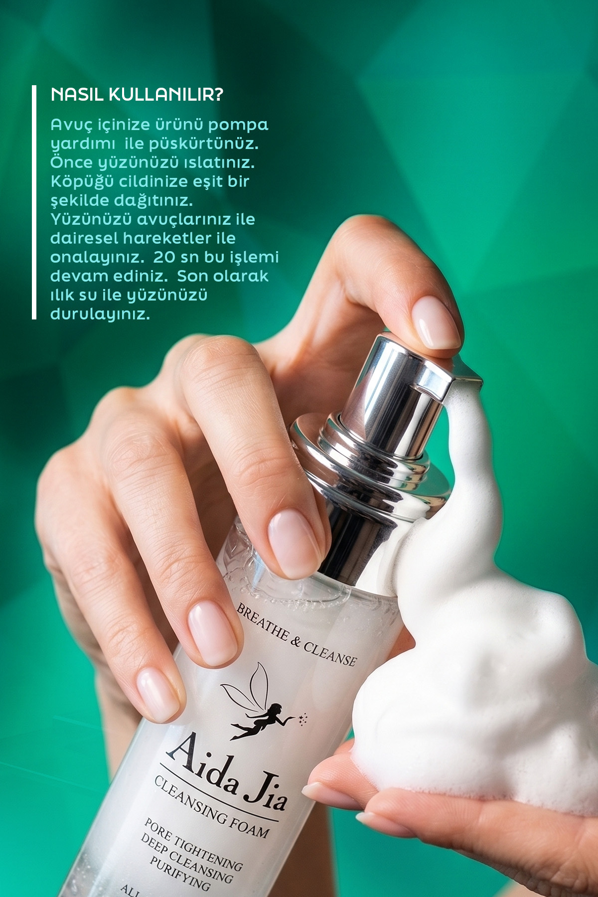 Yüz Yıkama Köpüğü Nemlendirci Gözenek Sıkılaştırıcı 150ML — JİAKÖPÜK — تصویر 8 از 8