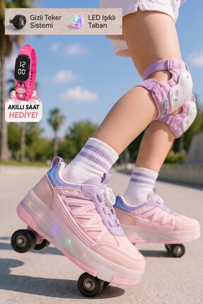 Muggo SKY Çocuk Işıklı Patenli Tekerlekli Sneaker Spor Ayakkabı