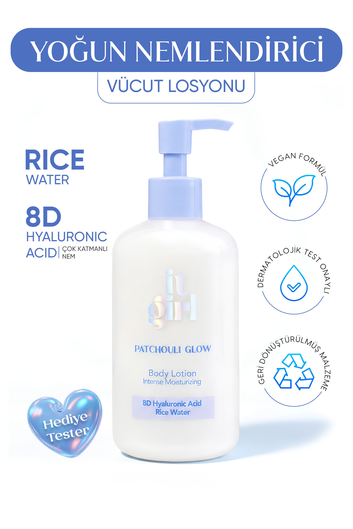 It Girl Patchouli Glow - Yoğun Nemlendirici Vücut Losyonu 300 ML – Paçuli, vanilya ve çiçeksi koku — ITG-VL/BL-PG-300