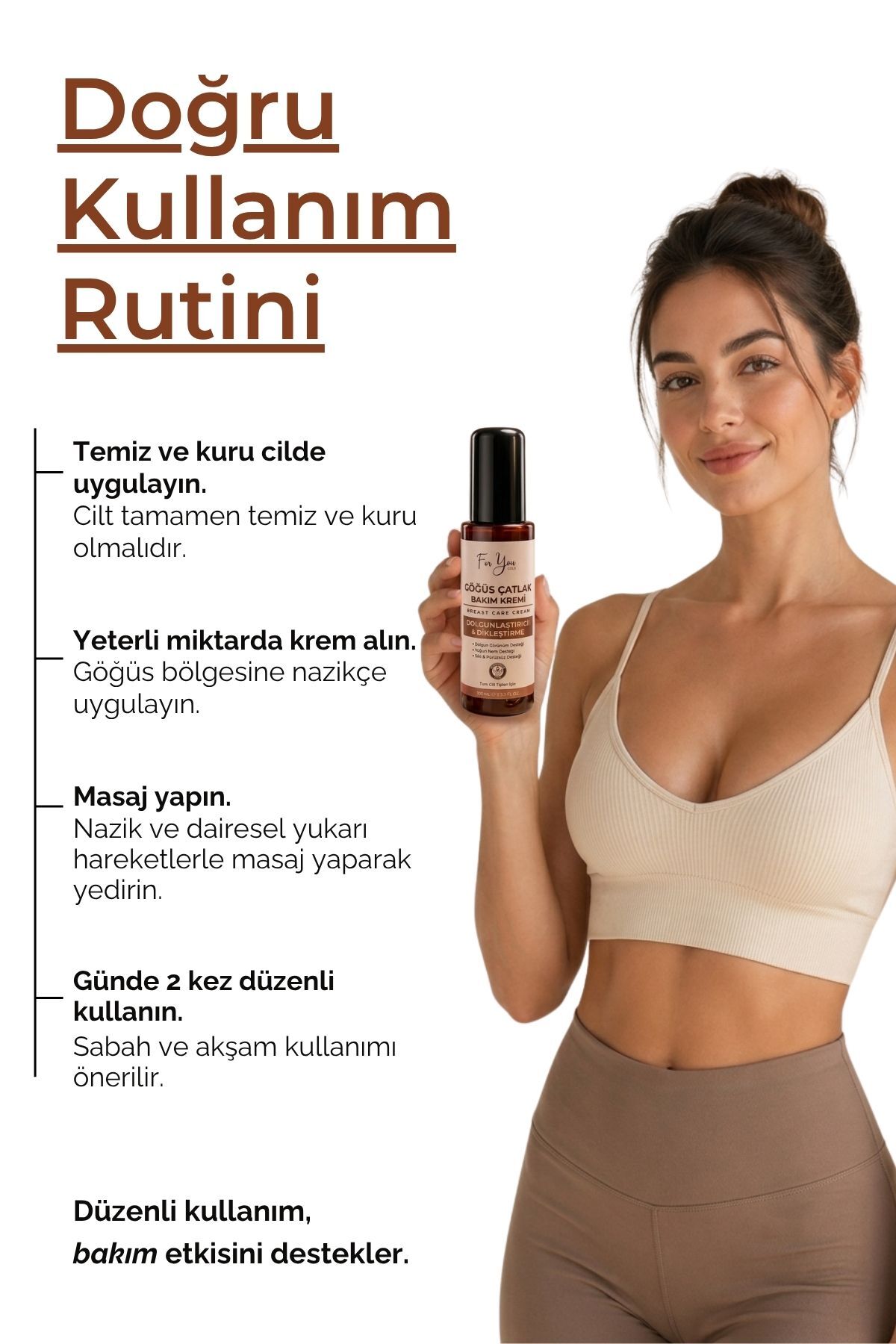 Göğüs Dolgunlaştırıcı Çatlak Bakım Kremi l Dikleştirici & Dolgun Görünüm Destekleyici 100 ml — dolguncat — تصویر 6 از 8