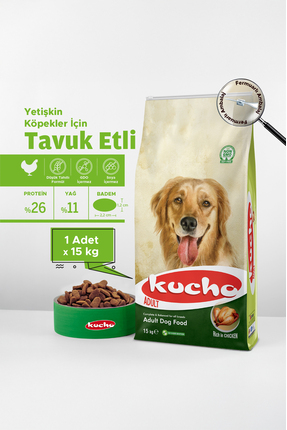 Kucho Adult Dog 15 kg Tavuklu Yetişkin Köpek Maması