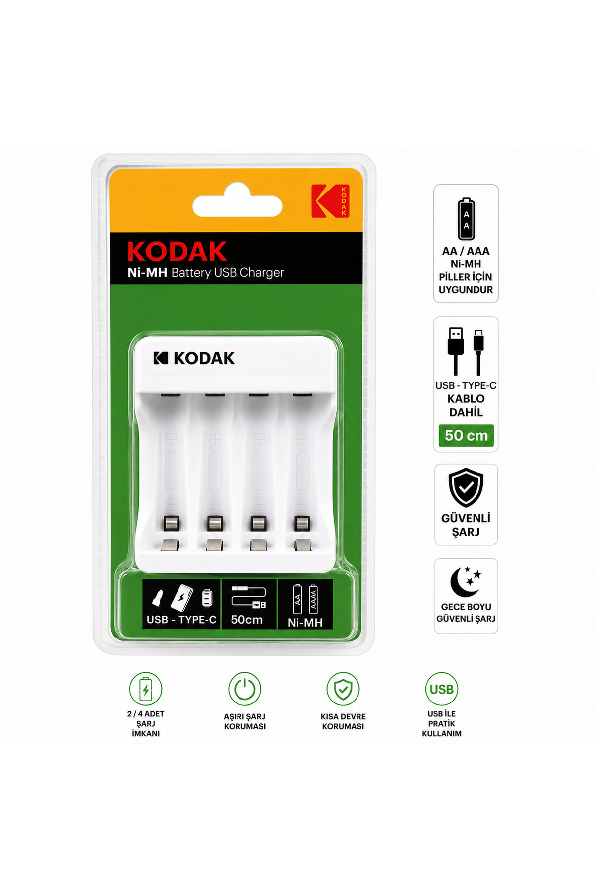 Kodak Ni-mh Usb Pil Şarj Cihazı - Fiyatı, Yorumları