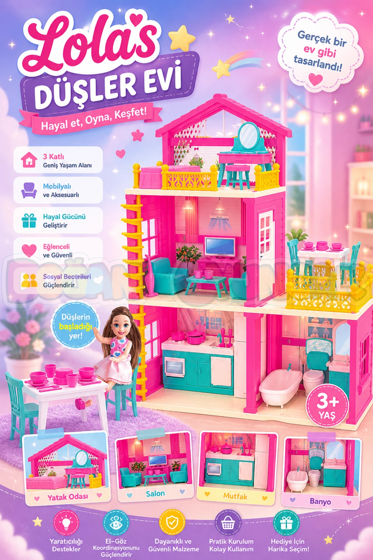 Lola's House of Dreams - House Toy - Lola's House of Dreams Set - Barbie House Set