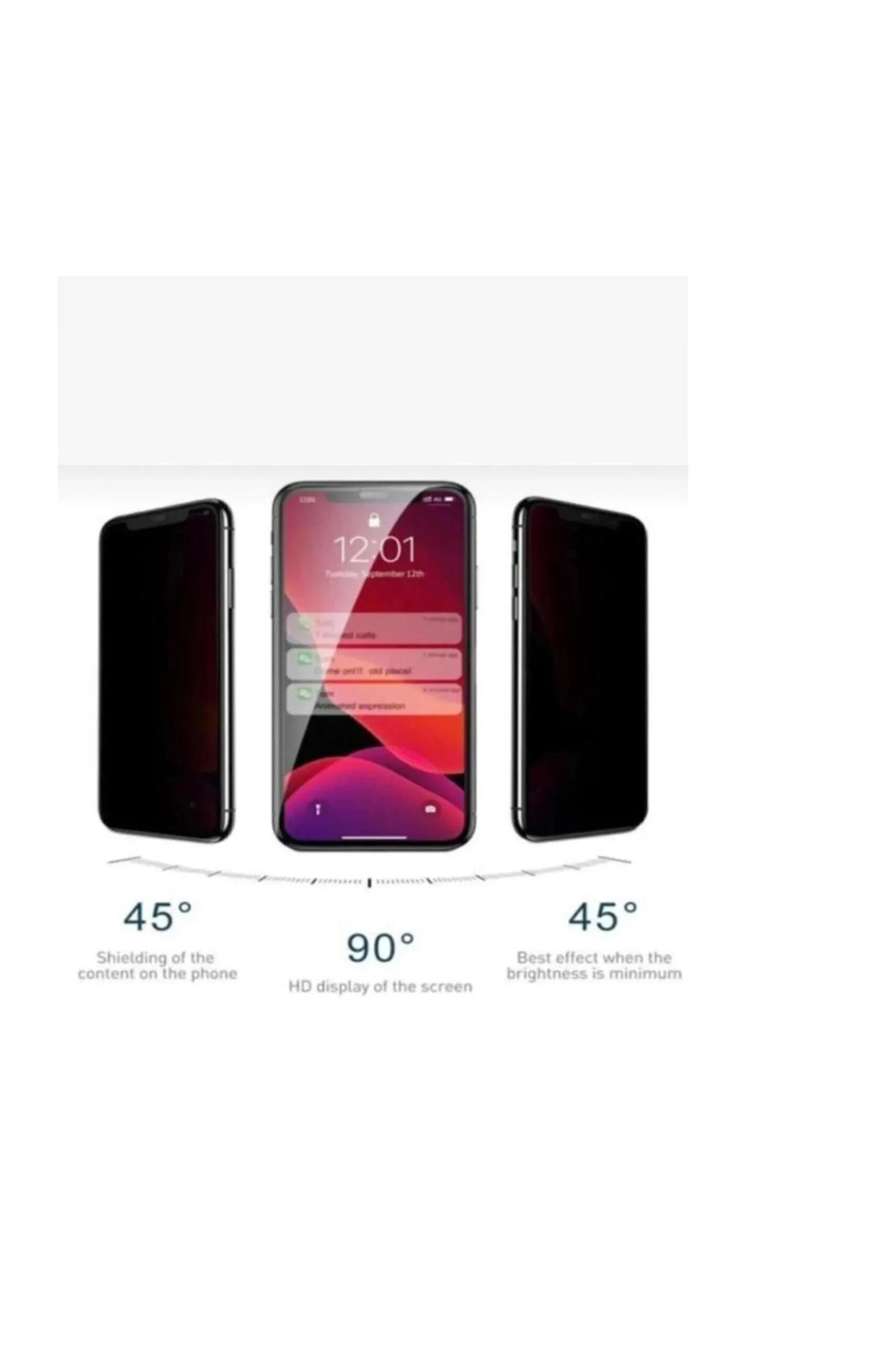 Apple iPhone Uyumlu Hayalet Tam Kaplayan Cam Antistatik Ekran Koruyucu