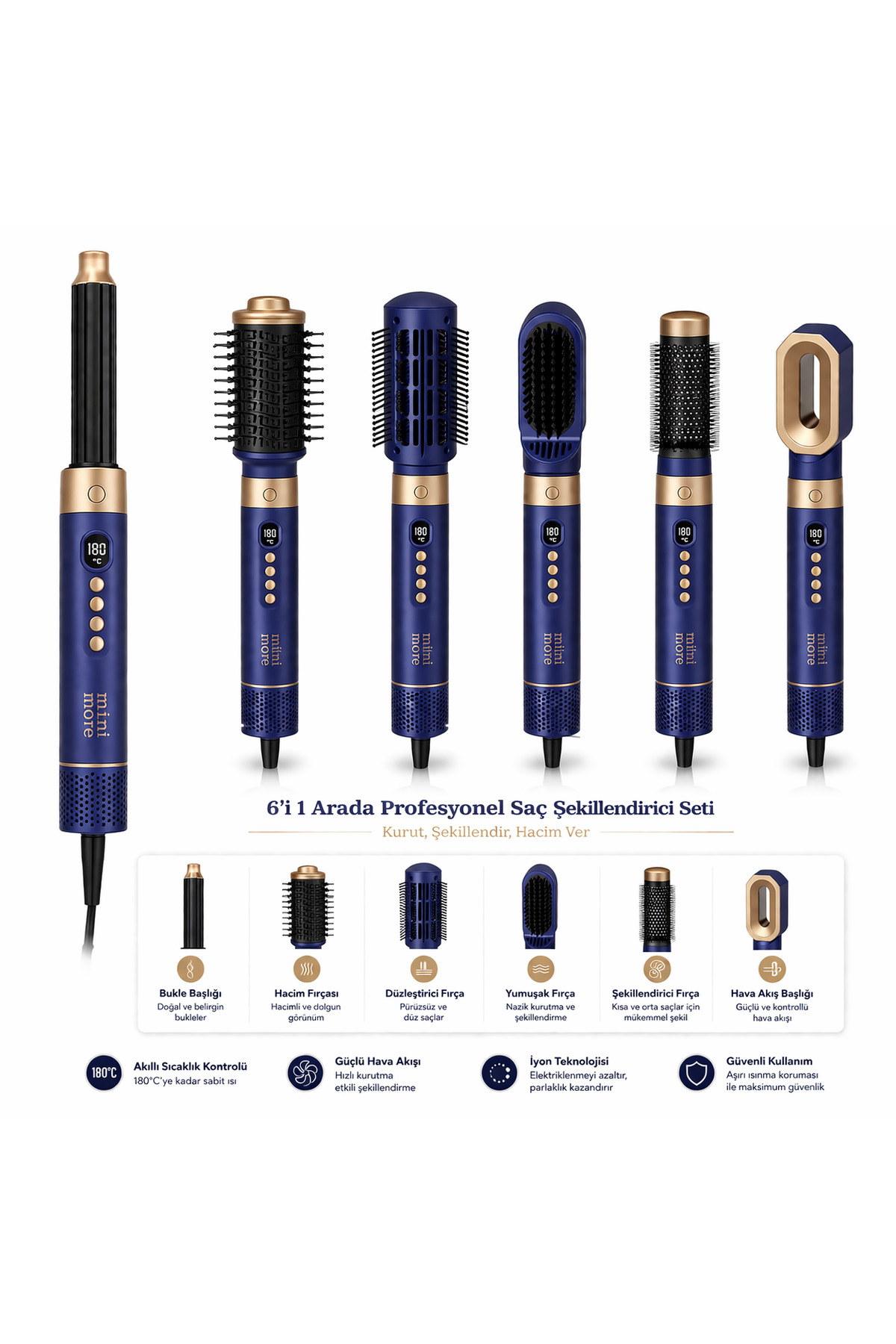 Pell Mini More Professional 6 In 1 Airstyler Hava Üflemeli Saç Şekillendirici Seti - Fiyatı, Yorumları