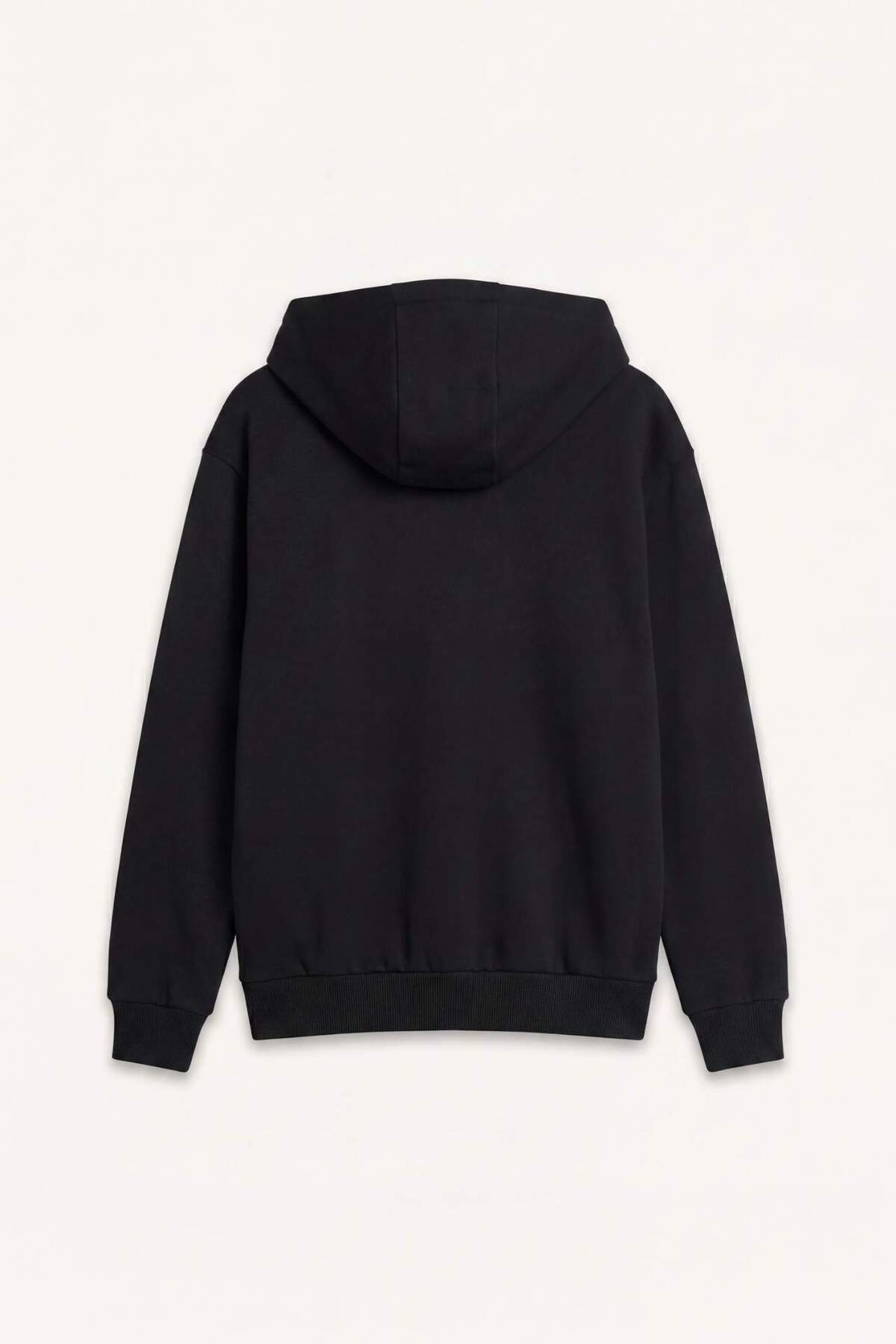 DeFacto Relax Fit Kapüşonlu İçi Yumuşak Tüylü Kalın Kumaş Fermuarlı Sweatshirt D7599AX25AU görsel 7