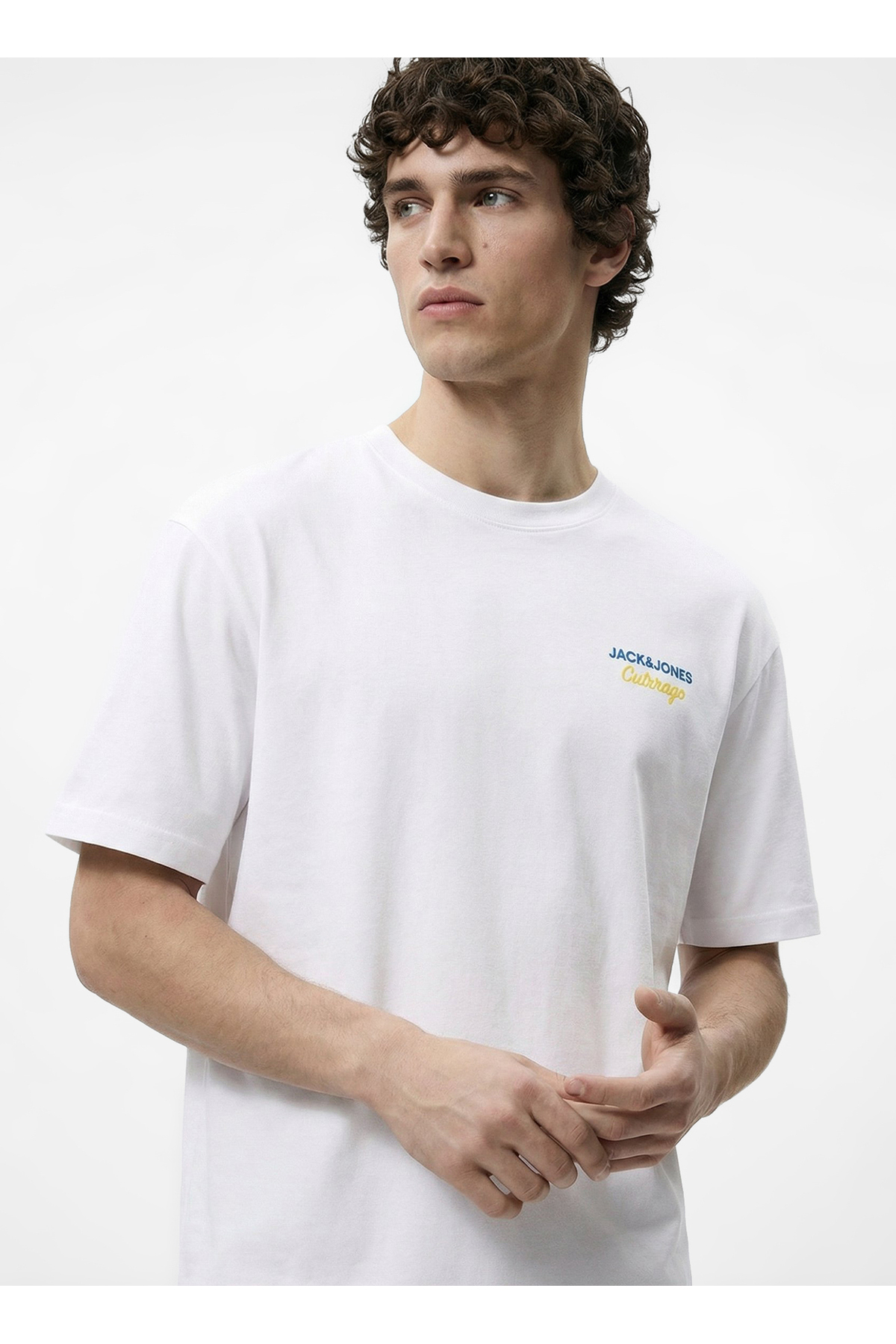 تی شرت مردانه طرح Ecru کد 12306235 JORCLUB TEE SS CREW TRSS26 جک اند جونز تی شرت Jack & Jones