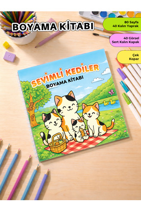 metafortoys Sevimli Kediler Boyama Kitabı Cozy Book – 21x20 cm I Çocuklar ve ...