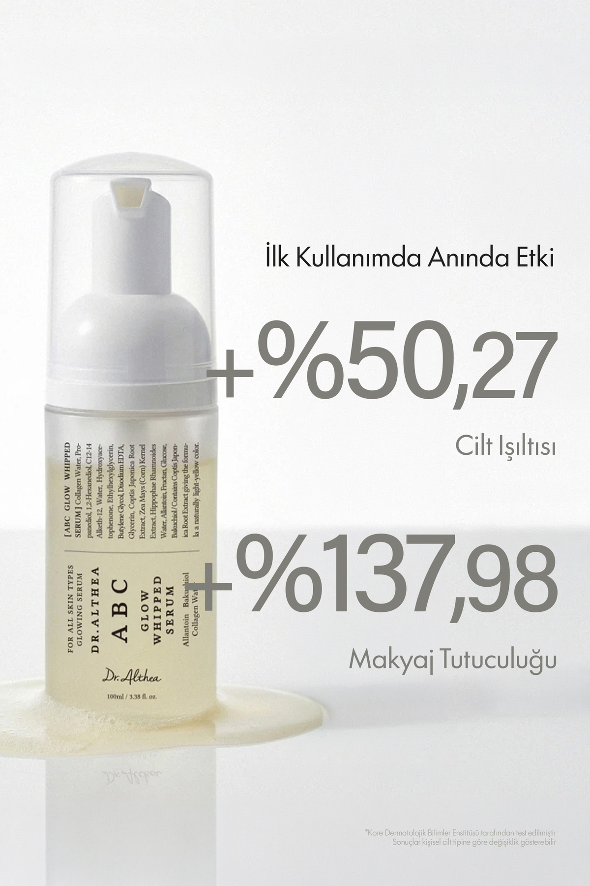 ABC Glow Whipped Serum | Aydınlatıcı Bakuchiol Collagen Vitamin Tree Water 3in1 Serum 100 ml — Althea-1 — تصویر 5 از 6
