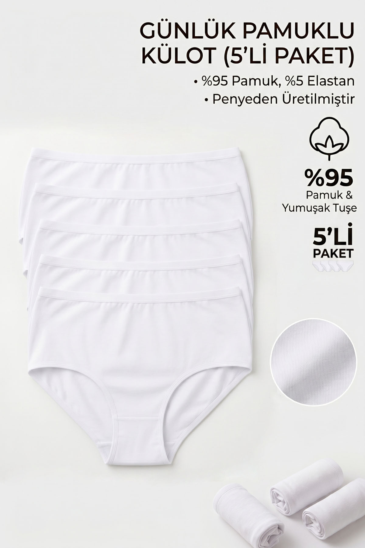 5-Pack Women's Lycra Baton Panties