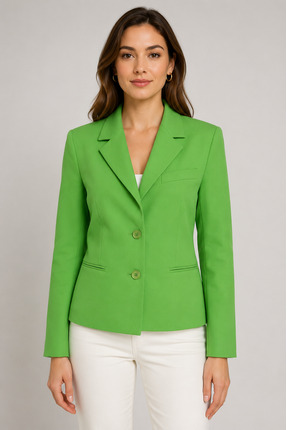 Mys Collection Blazer Yeşil Crop Kadın Ceket – Modern Kesim, Premium Kumaş