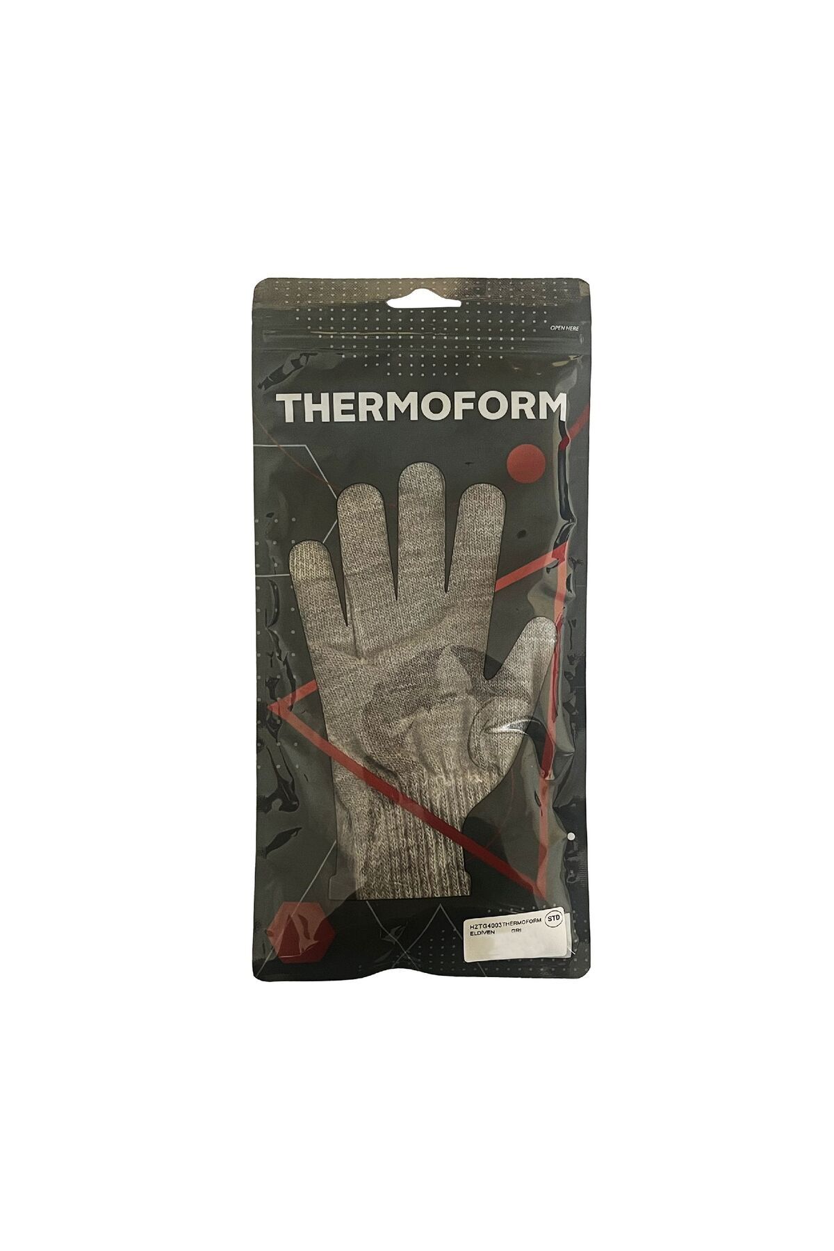 THERMOFORM Active Touch Parmak Dokunmatik Özellikli Unisex Eldiven Gri görsel 2