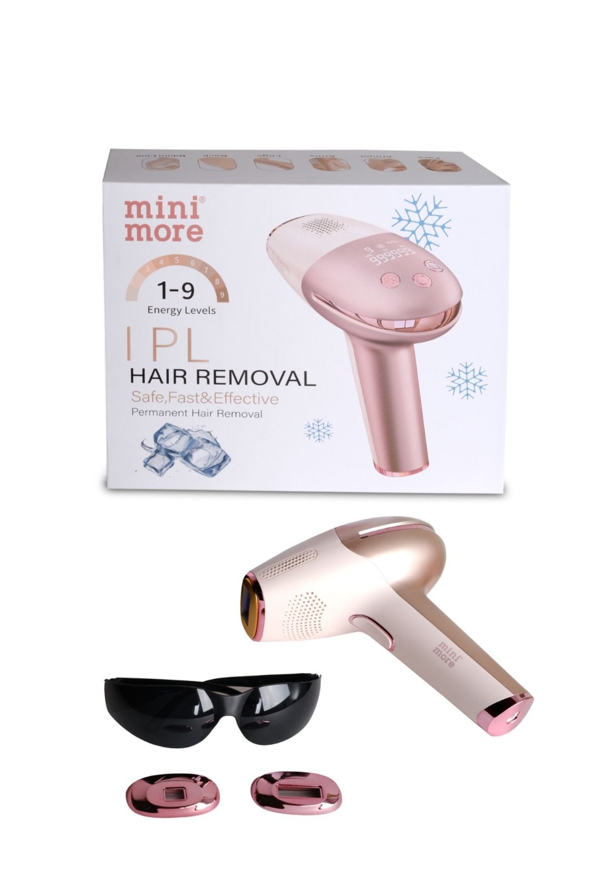 mwx teknoloji Beauty Professional Buz Başlıklı IPL Lazer Epilasyon Cihazı 999.999 Flash 9 Enerji Seviyeli Lazer