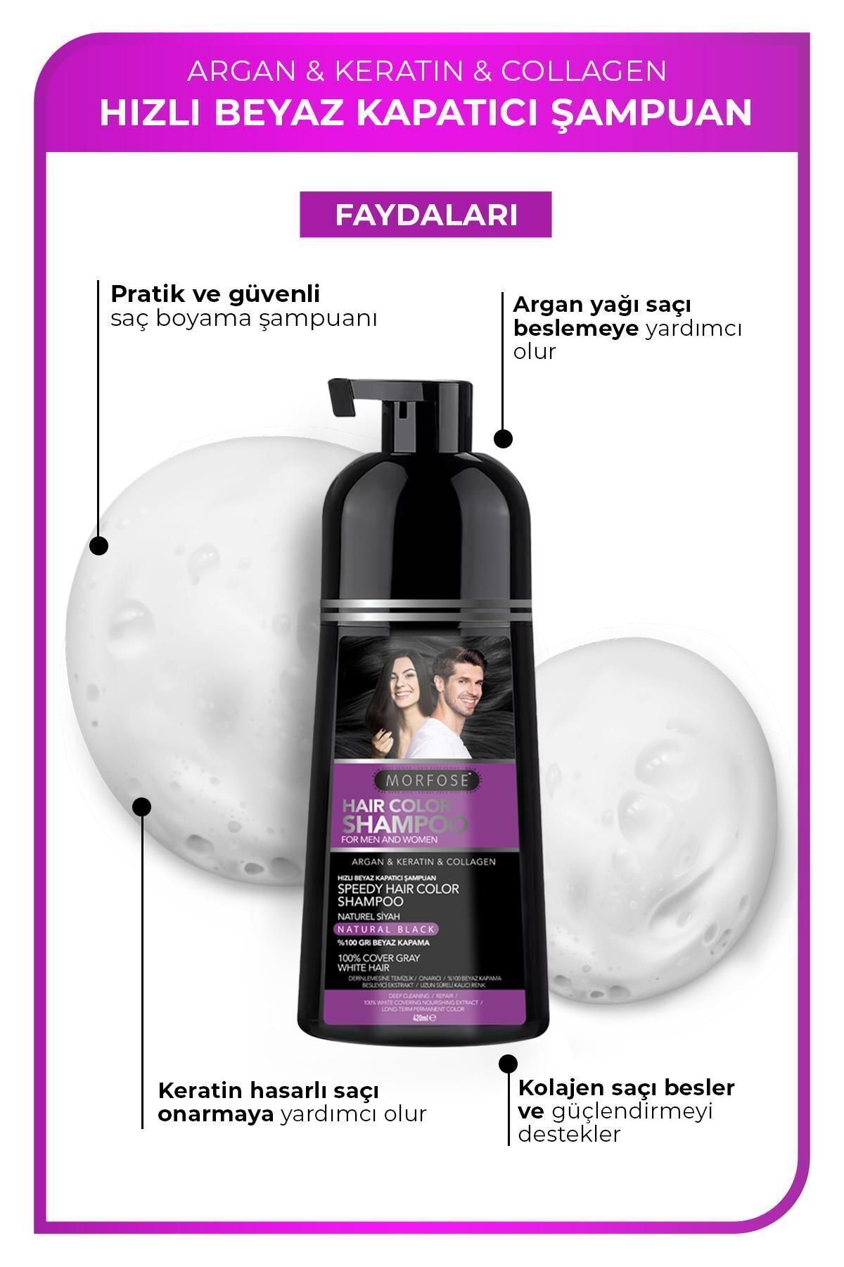 Hızlı Beyaz ve Gri Kapatıcı Şampuan 420 ml Doğal Siyah — 1100016407 — تصویر 3 از 4