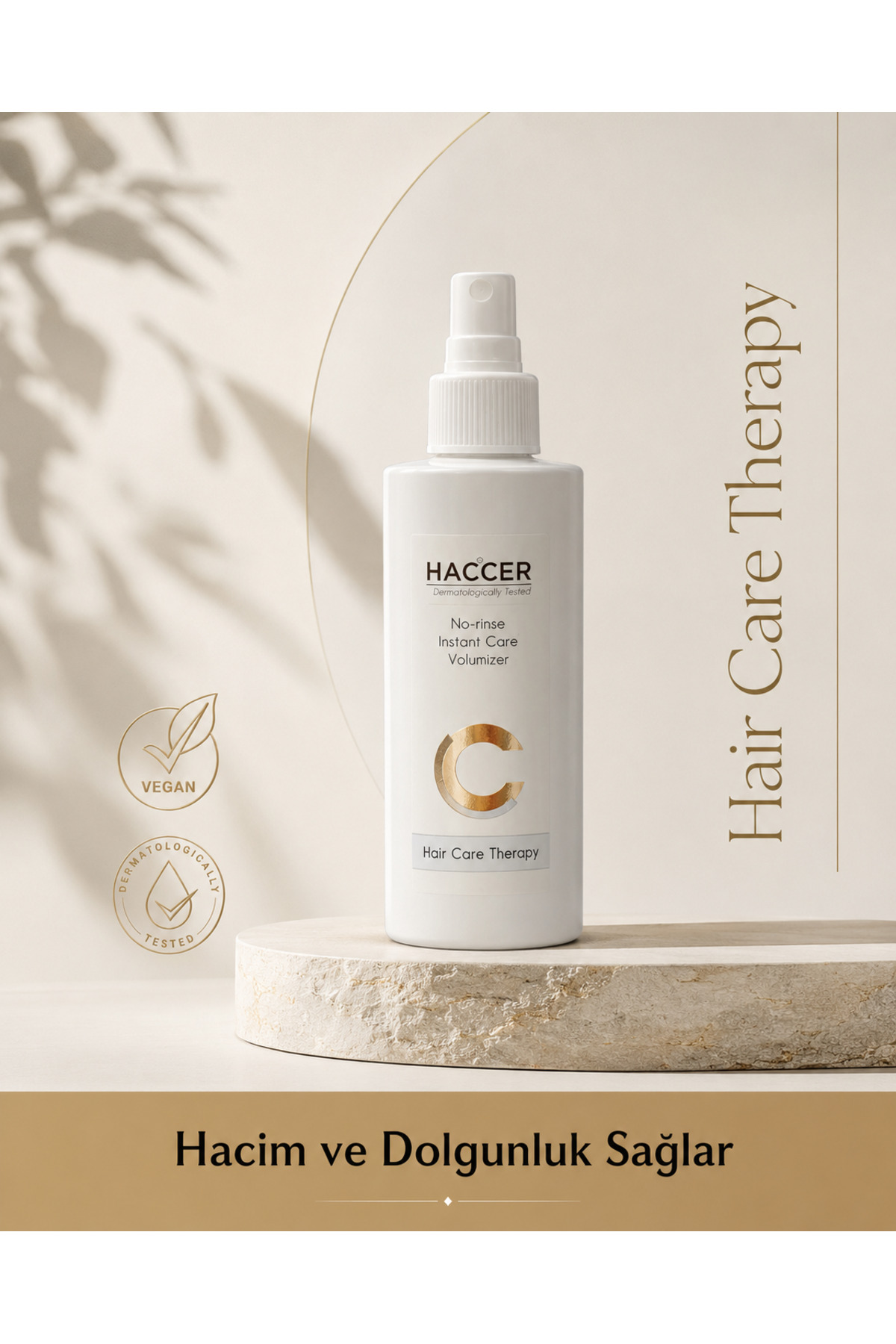 Haccer Hair Care Therapy Kolay Saç Tarama, Saç ve Diplerini Besleme, Isı Koruma Volim Artttırıcı Sprey — HHCT0001