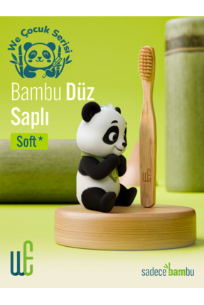 Weways Doğal Bambu Çocuk Diş Fırçası (Düz Sap)