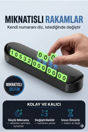 Beatitude Fosforlu Otomobil Park Numaratörü Aç Kapa Numaratör Telefon Numaras...