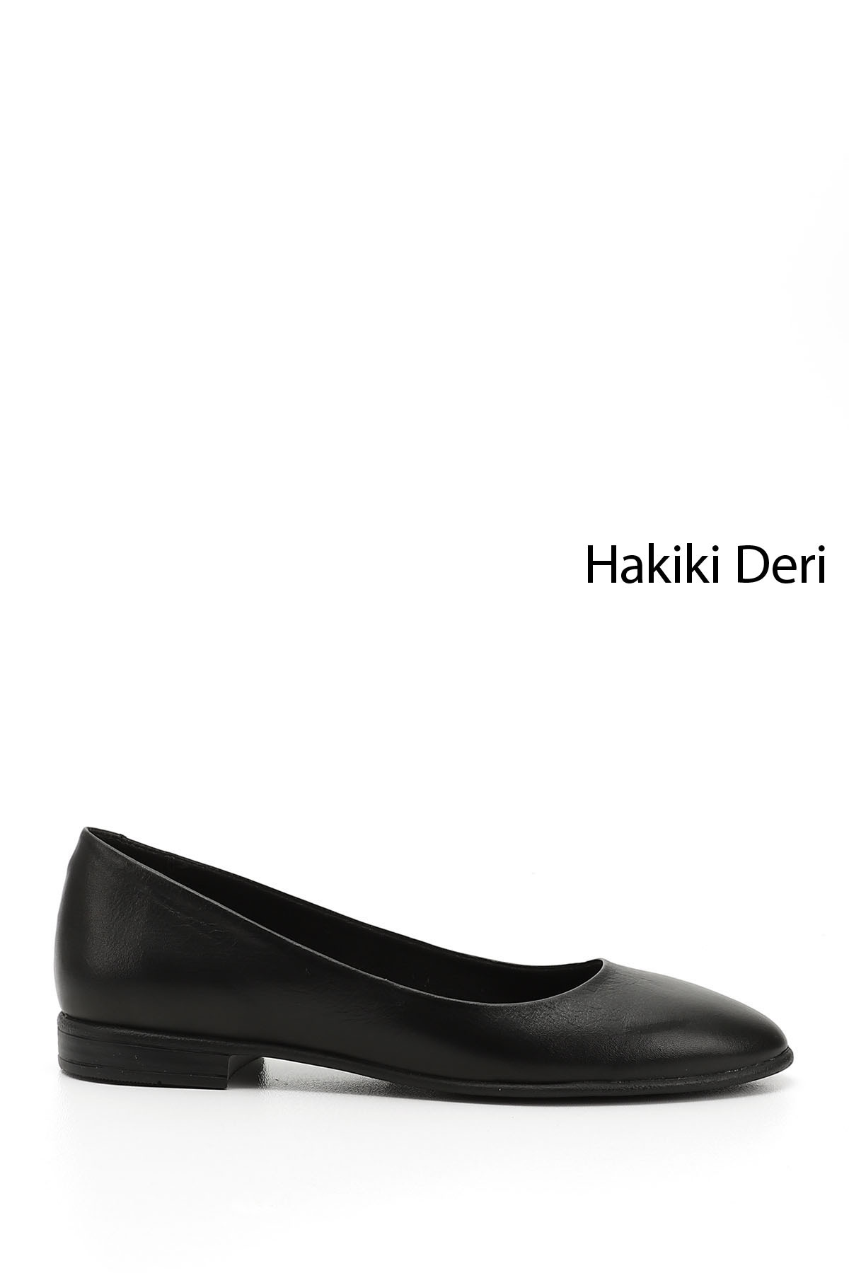 Women's Black Genuine Leather Flats
