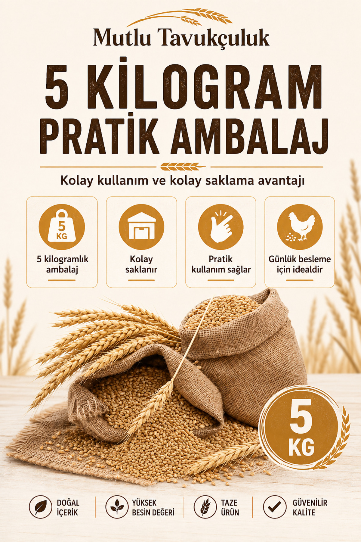 5 کیلوگرم خوراک گنجشک و پرندگان زینتی، شامل خوراک کبوتر، مرغ، کبوتر، بوقلمون، جوجه، غاز، و تخم‌گذار بلدرچین و قرقاول