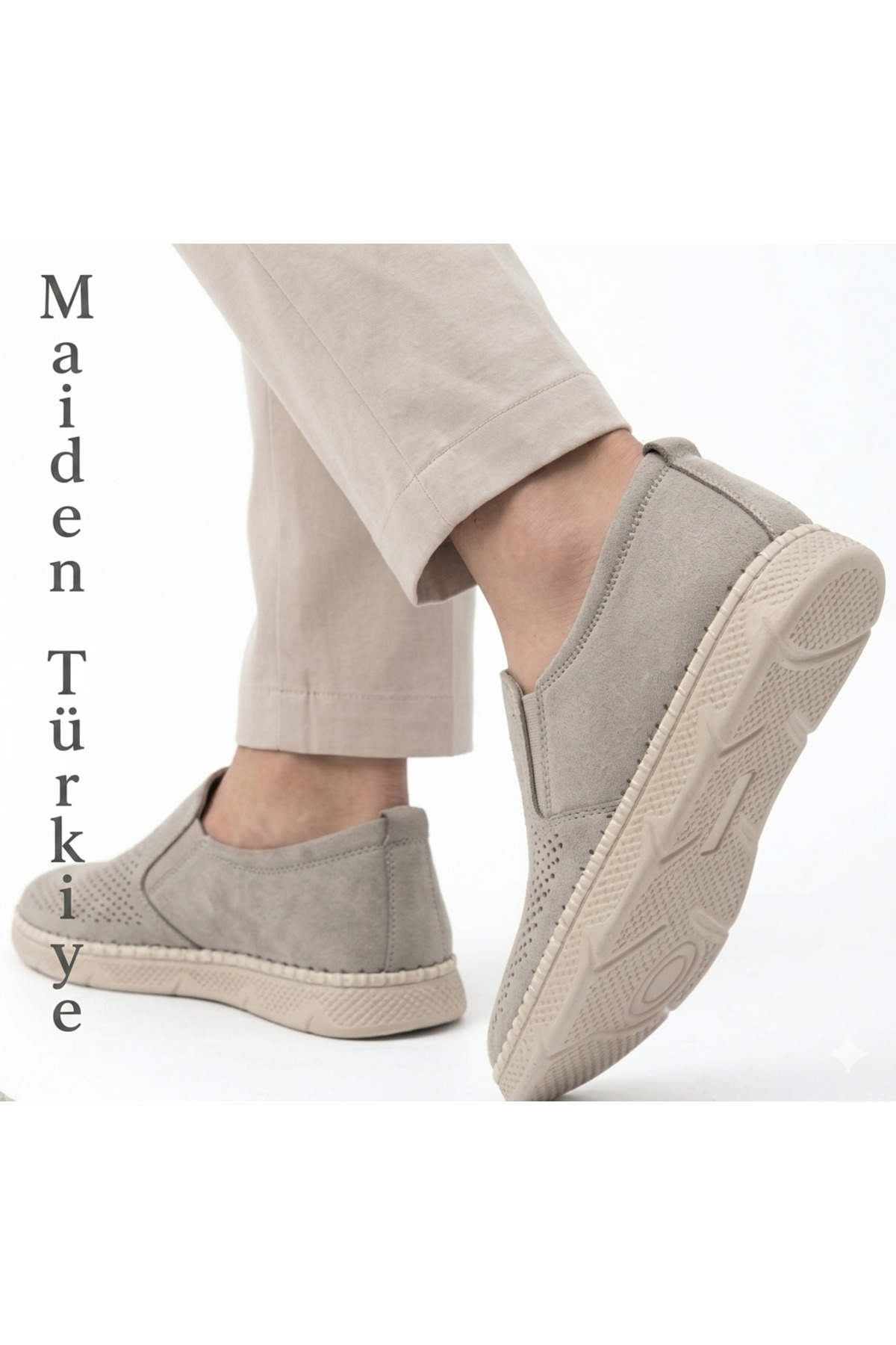 D&M DANİ&MARCA Erkek Hakiki Deri Ayakkabı, Günlük Ayakkabı, Yazlık Ayakkabı , Loafer Ayakkabı bej görsel 3