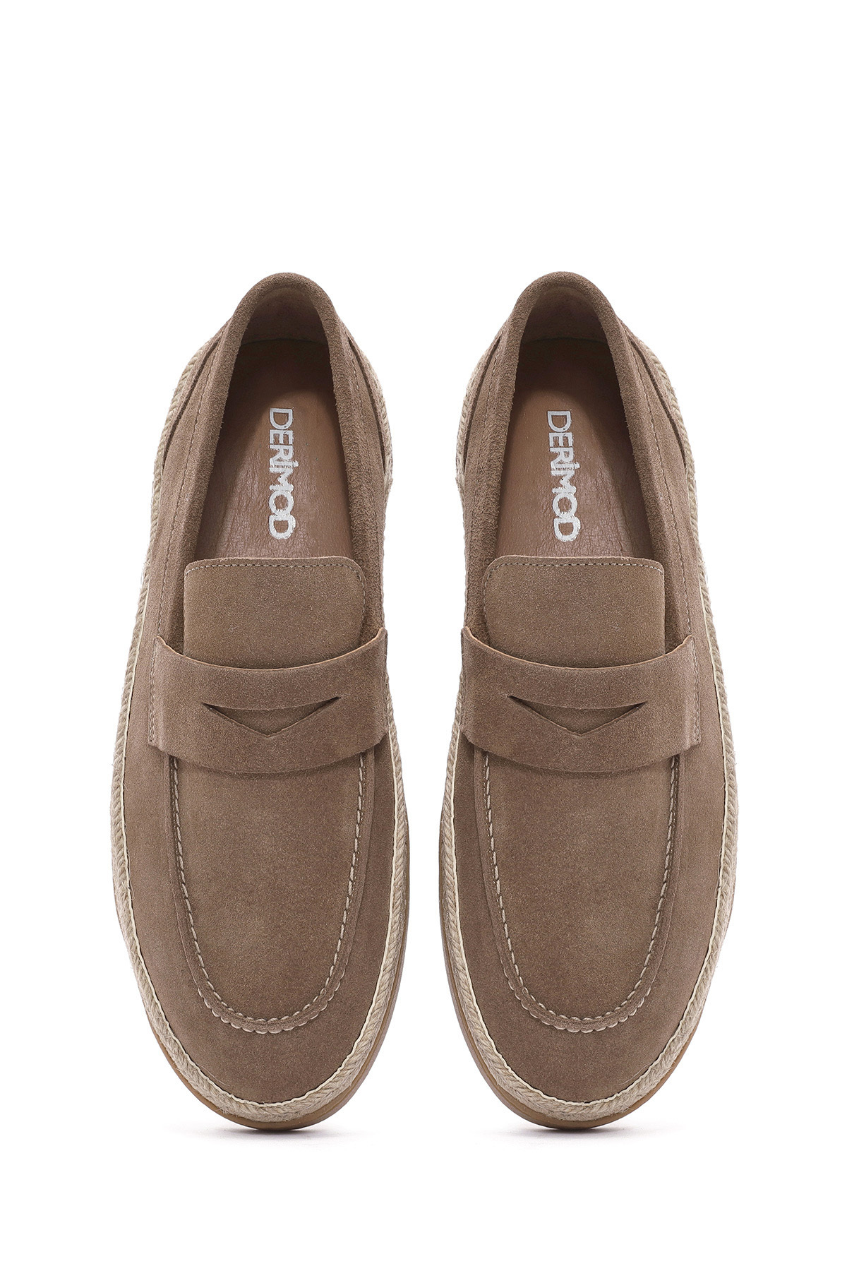 Derimod Erkek Vizon Süet Deri Loafer 26SFD631810 görsel 4