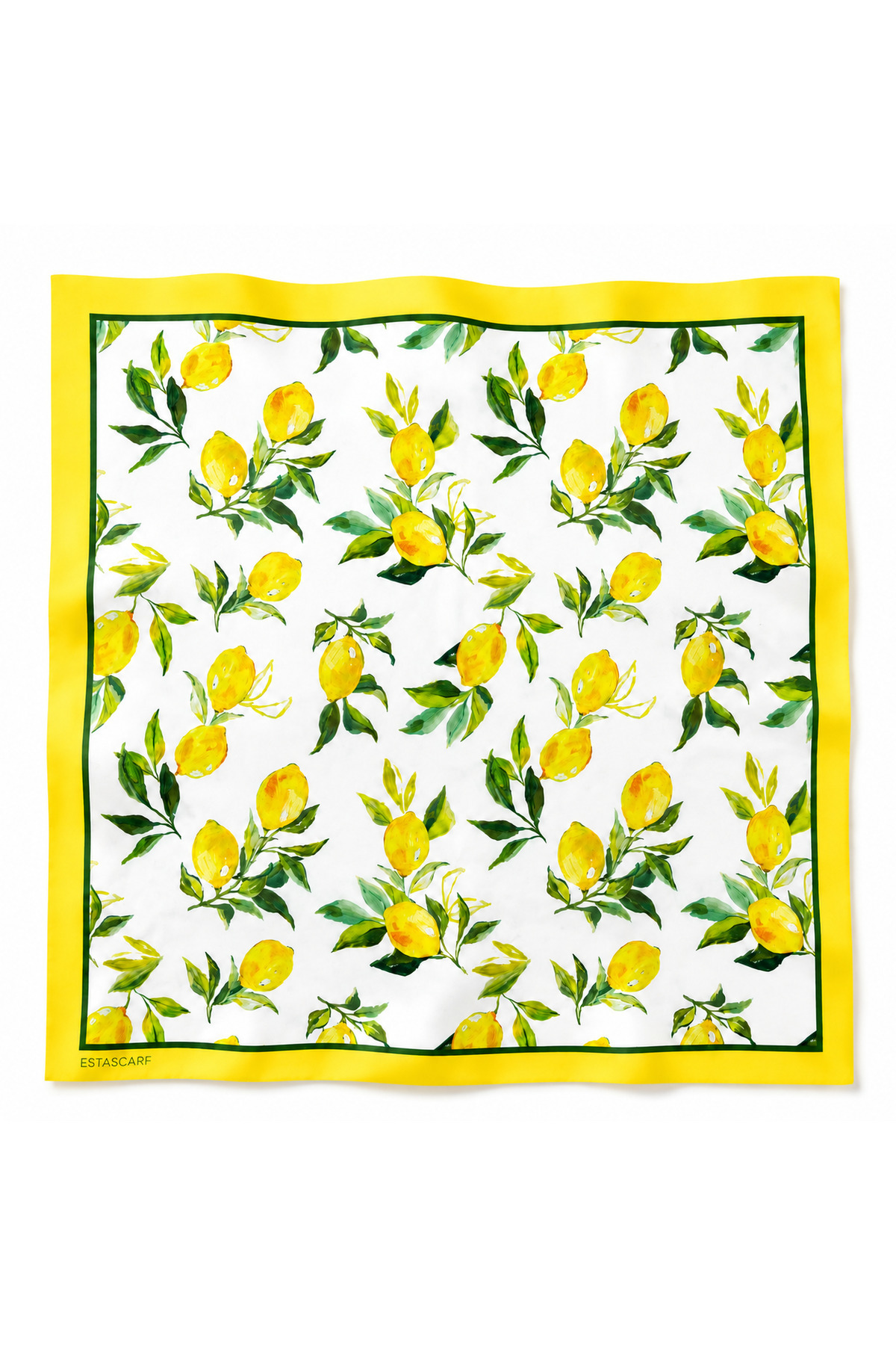 tarzınısec Limon Desenli - Mersin Fular Bandana Şal Estascarf 70x70 Cm görsel 5