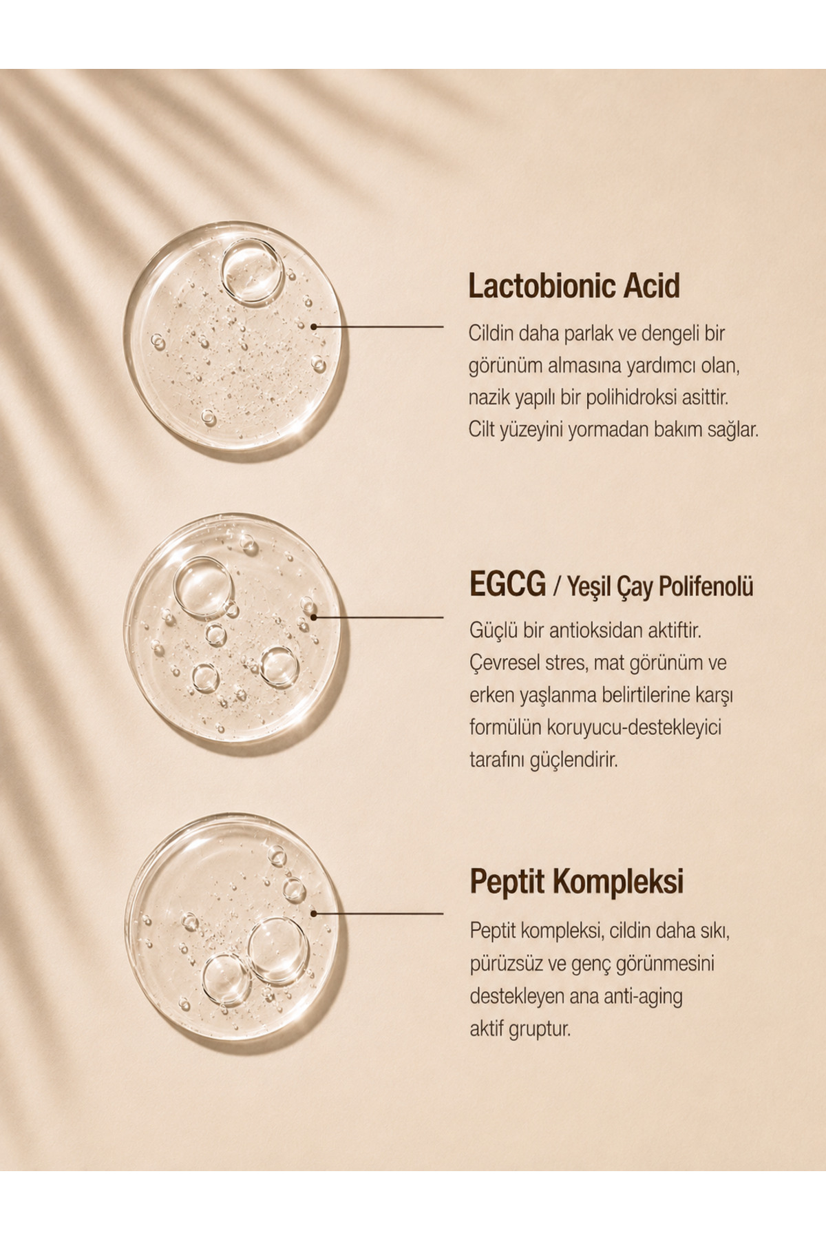 Peptit & Antioksidan İçeren Yaşlanma Karşıtı, Aydınlatıcı ve Nem Dengeleyici Yüz Serumu 30 ml — ILN_SRM_AGE_5 — تصویر 4 از 6