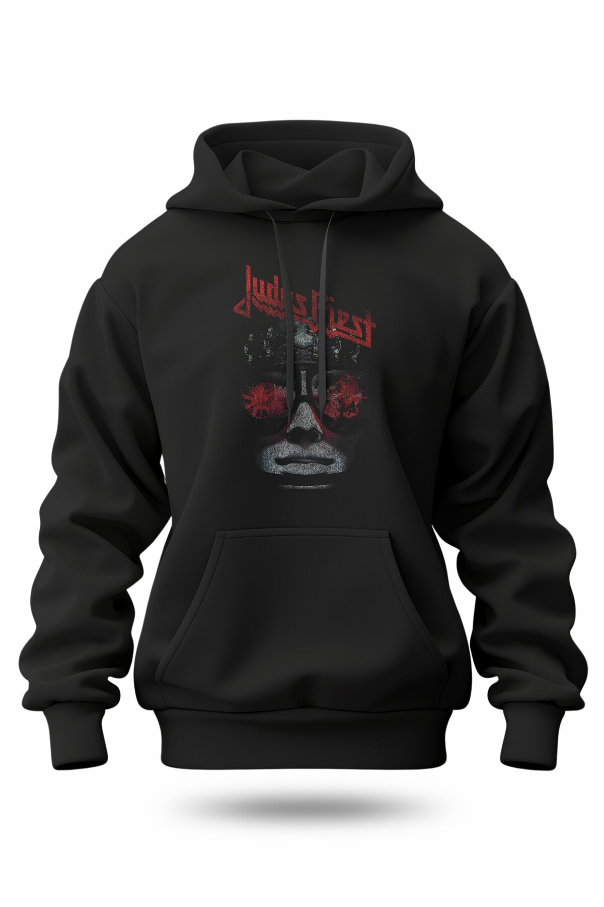 buzagi tasarım ürünleri Judas Priest Digital Print Hooded Unisex Sweatshirt
