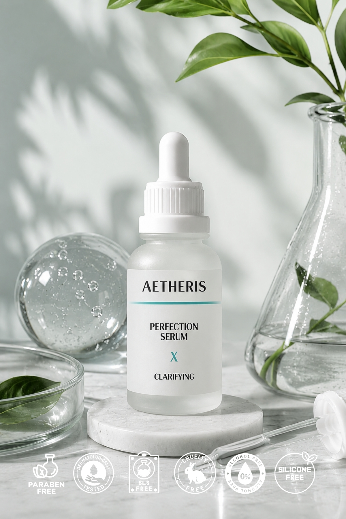 Gözenek ve Sivilce Karşıtı Perfection Serum Çinko, Niasinamid, Panthenol, Hyaluronik Asit 30 ml — clarifying — تصویر 3 از 8