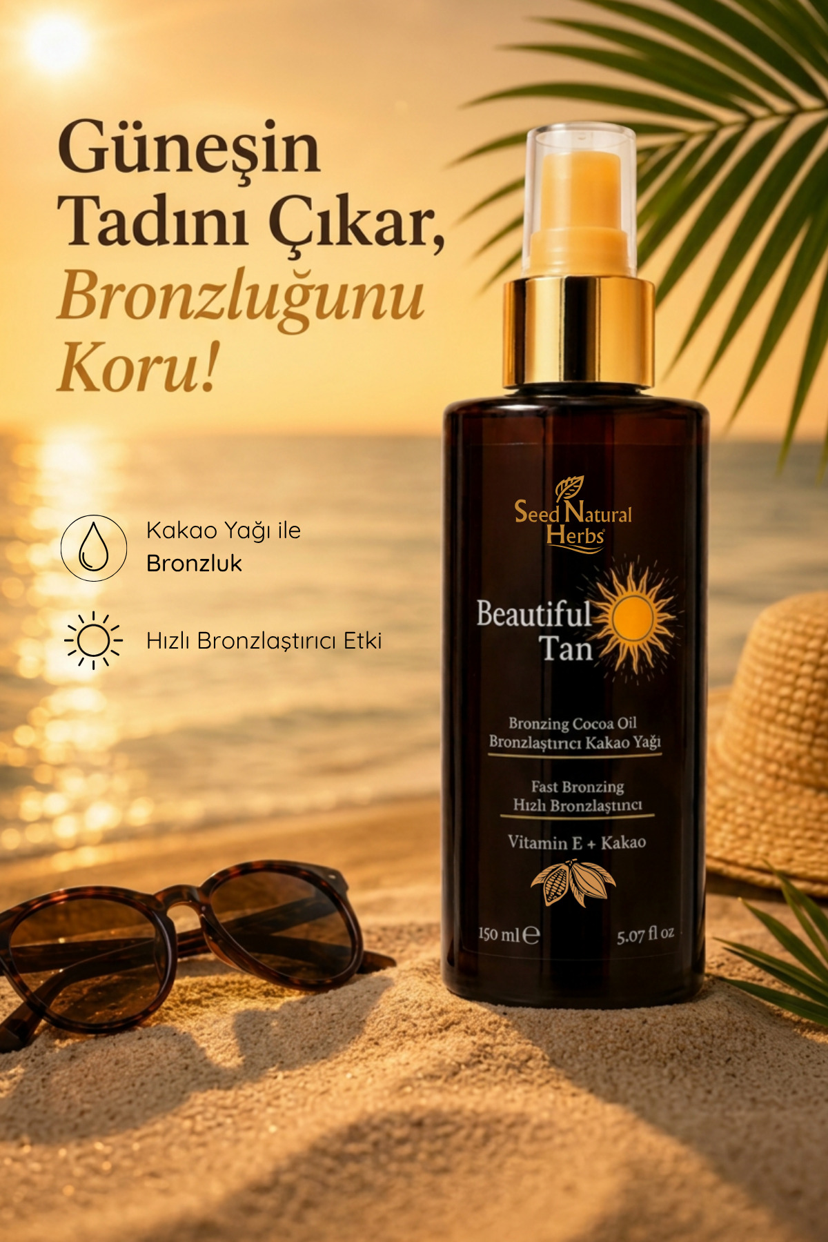 Hızlı Bronzlaştırıcı Kakao Özlü Güneş Yağı 150 Ml — 8681137004349