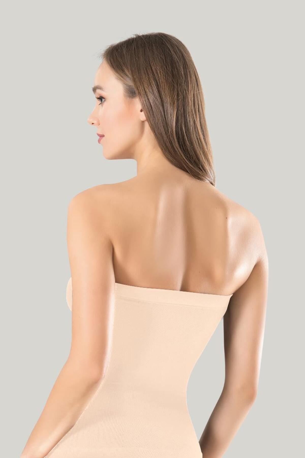 Miss Fit 1403 Straples Uzun Ten Örme Seamless Dikişsiz Soft Basic Kadın Atlet görsel 2