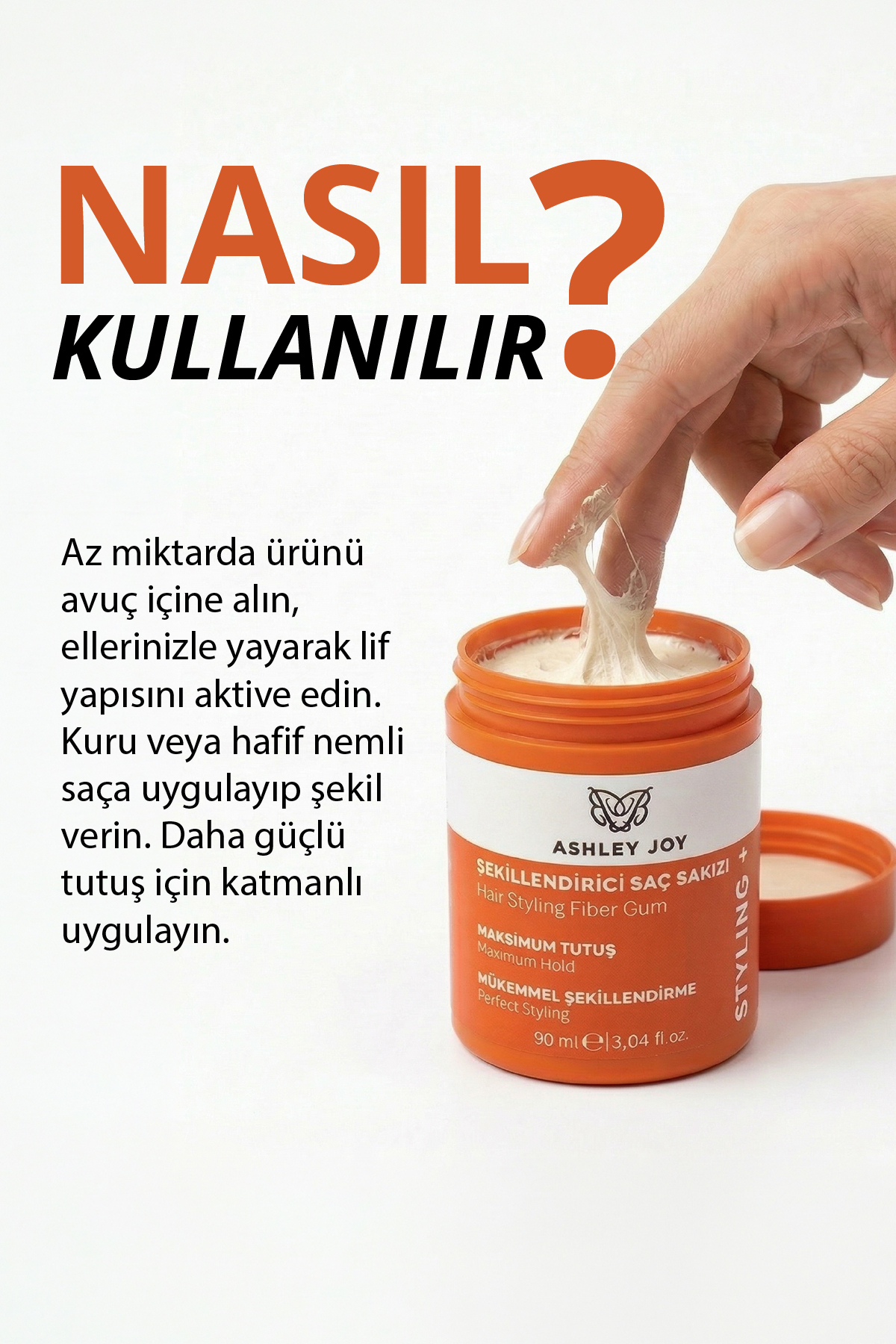 Saç Sakızı Fiber Gum 90 ml - Maximum Tutuş Mükemmel Şekillendirme — AJ.03.00009 — تصویر 3 از 8