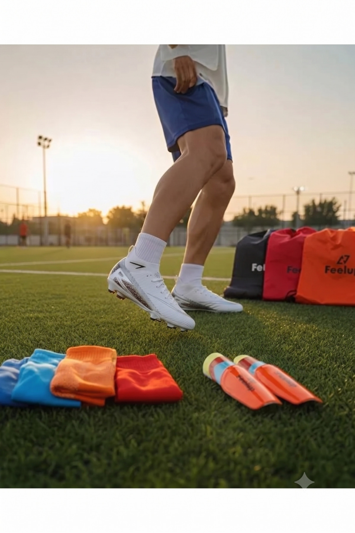 football Unisex Krampon 3'lü Set+Çanta+Çorap+Tekmelik görsel 2