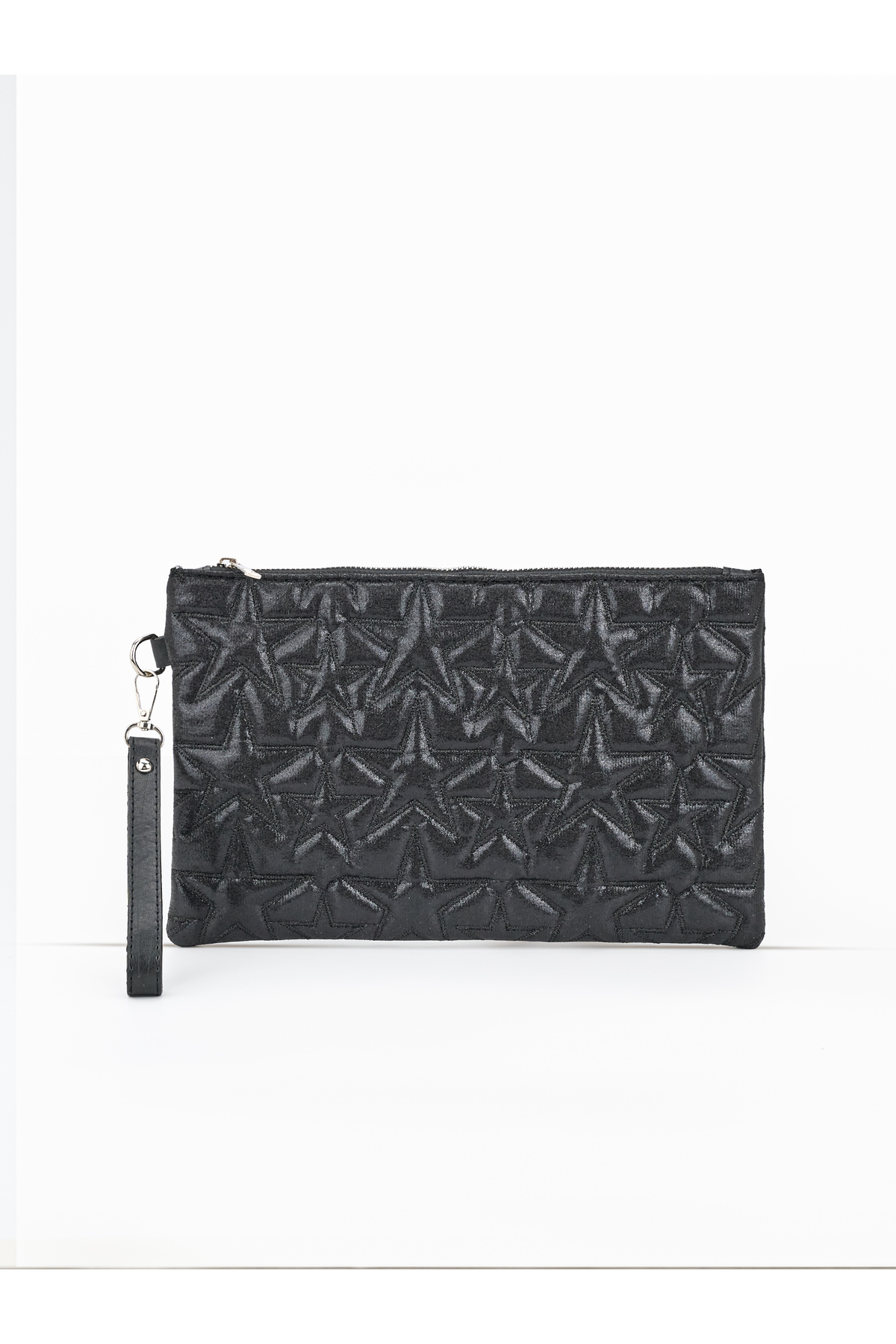 212 Yıldız Desenli Portföy Clutch Bilek Askılı Çanta