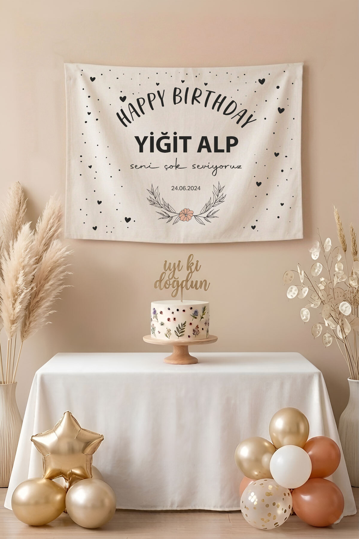 Personalized Birthday Happy Birthday Wall Covering Tapestry Premium Quality Fabric