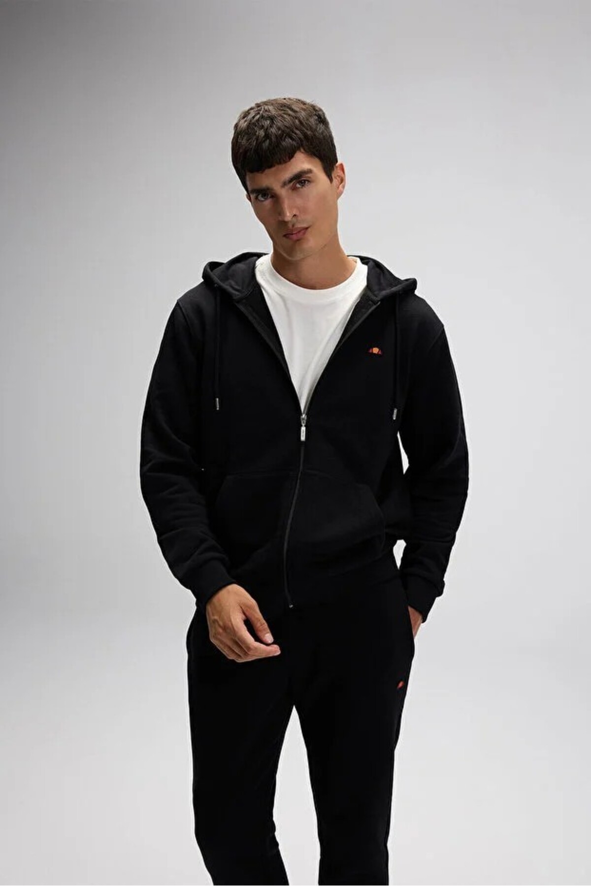 Ellesse Erkek Fermuarlı Kapüşonlu Sweat EM581-BK görsel 2
