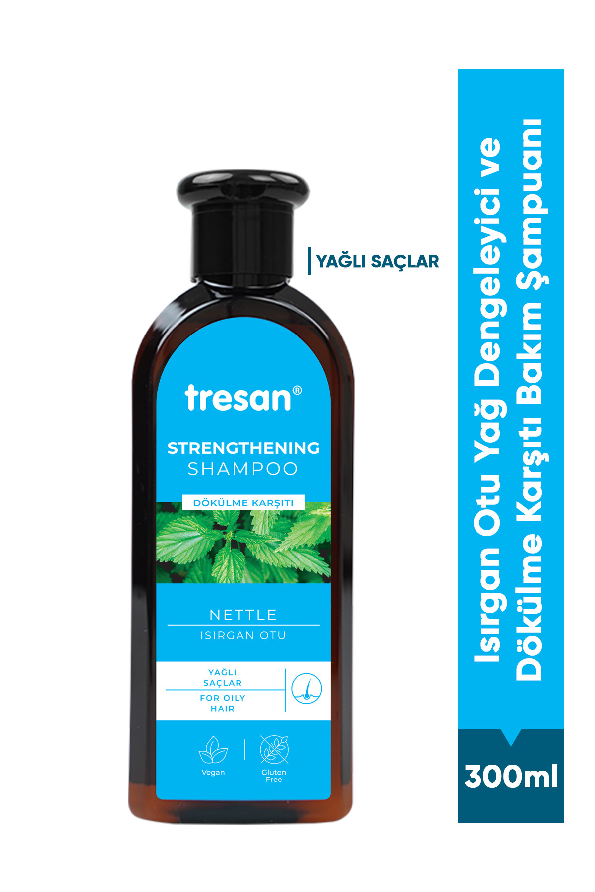 Tresan Isırgan Otu Dökülme Karşıtı & Yağ Dengeleyici Bakım Şampuanı – Yağlı Saçlar (300 ml) — 90207