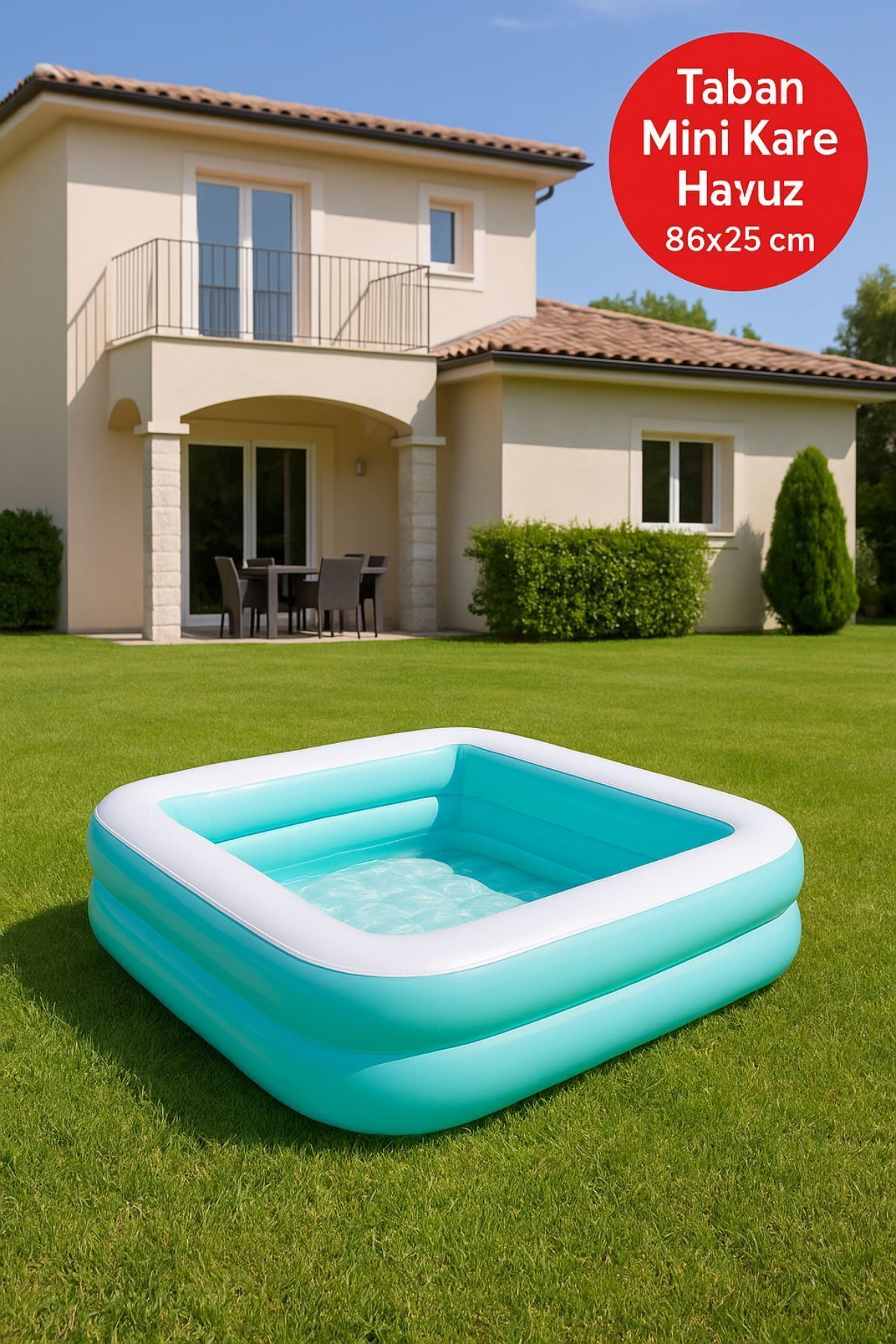 TOYFEST Yaz Serinliği Kare Çocuk Havuzu – 86x25 Mavi - Fiyatı