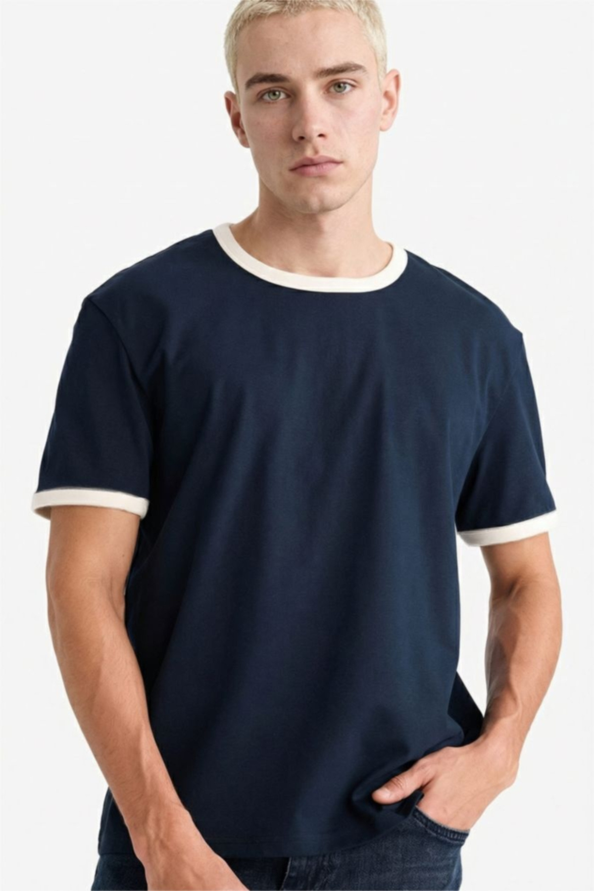 Defacto 100% Cotton Regular Fit T-Shirt F8158Ax26Sp