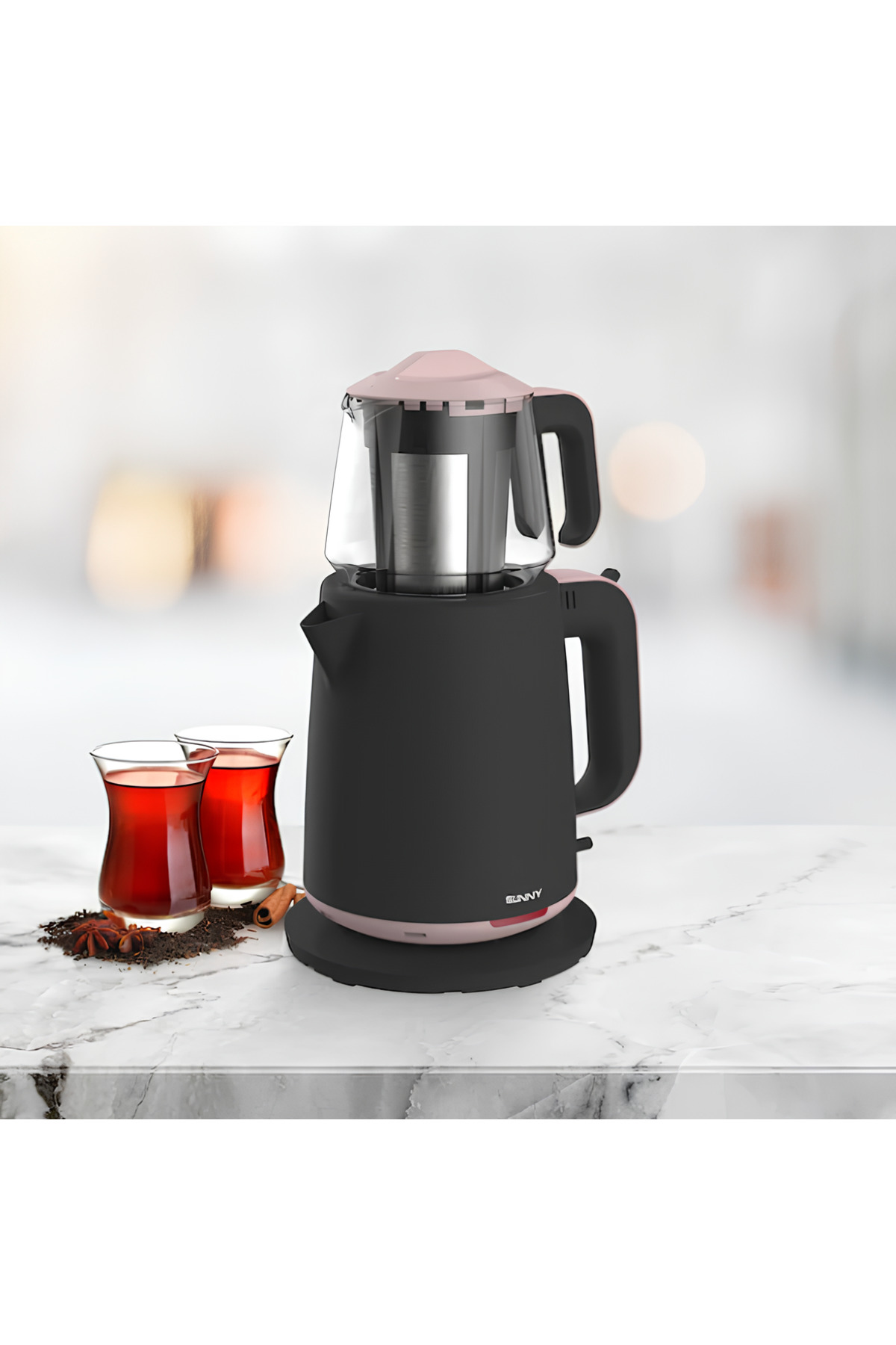 Sunny Pasha Çaycı Siyah/Rose Gold 2200 W