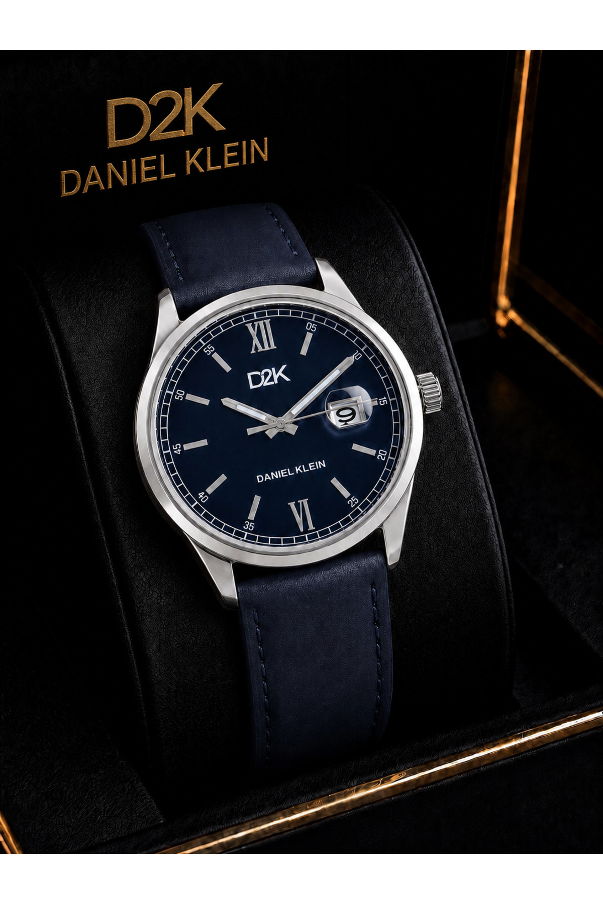 Daniel Klein Deri Kordon Takvimli Kadran 2 Yıl Garantili 3 Atm Dayanıklı Erkek Kol Saati E14272-2 görsel 4