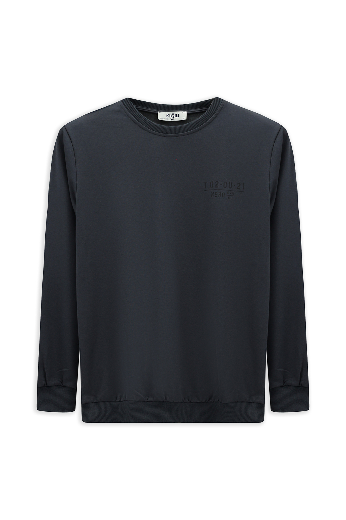 Kiğılı Bisiklet Yaka Regular Fit Baskılı Pamuklu Sweatshirt görsel 2